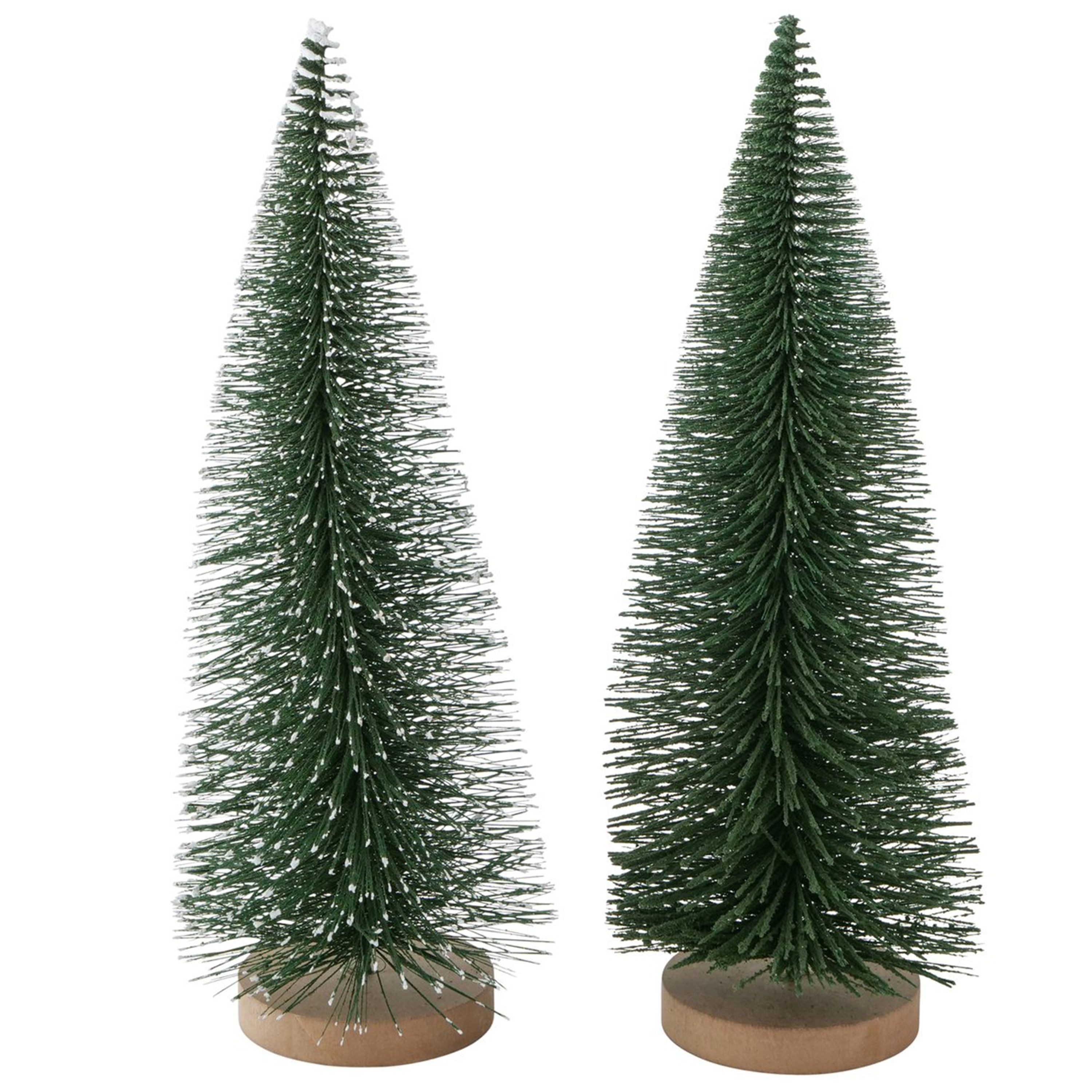 Kunstbaum B. 2tlg. Set Deko-Aufsteller Tarvo Tanne grün + Tanne Schnee - 1015289, MamboCat. € 18,99