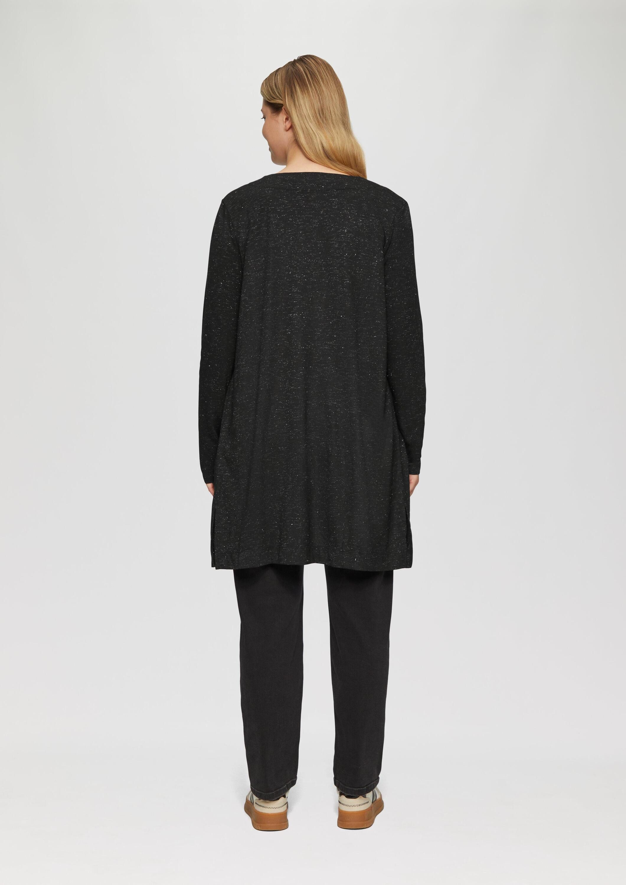 s.Oliver Cardigan Indoor-Jacke Langer Cardigan mit Glitzergarn