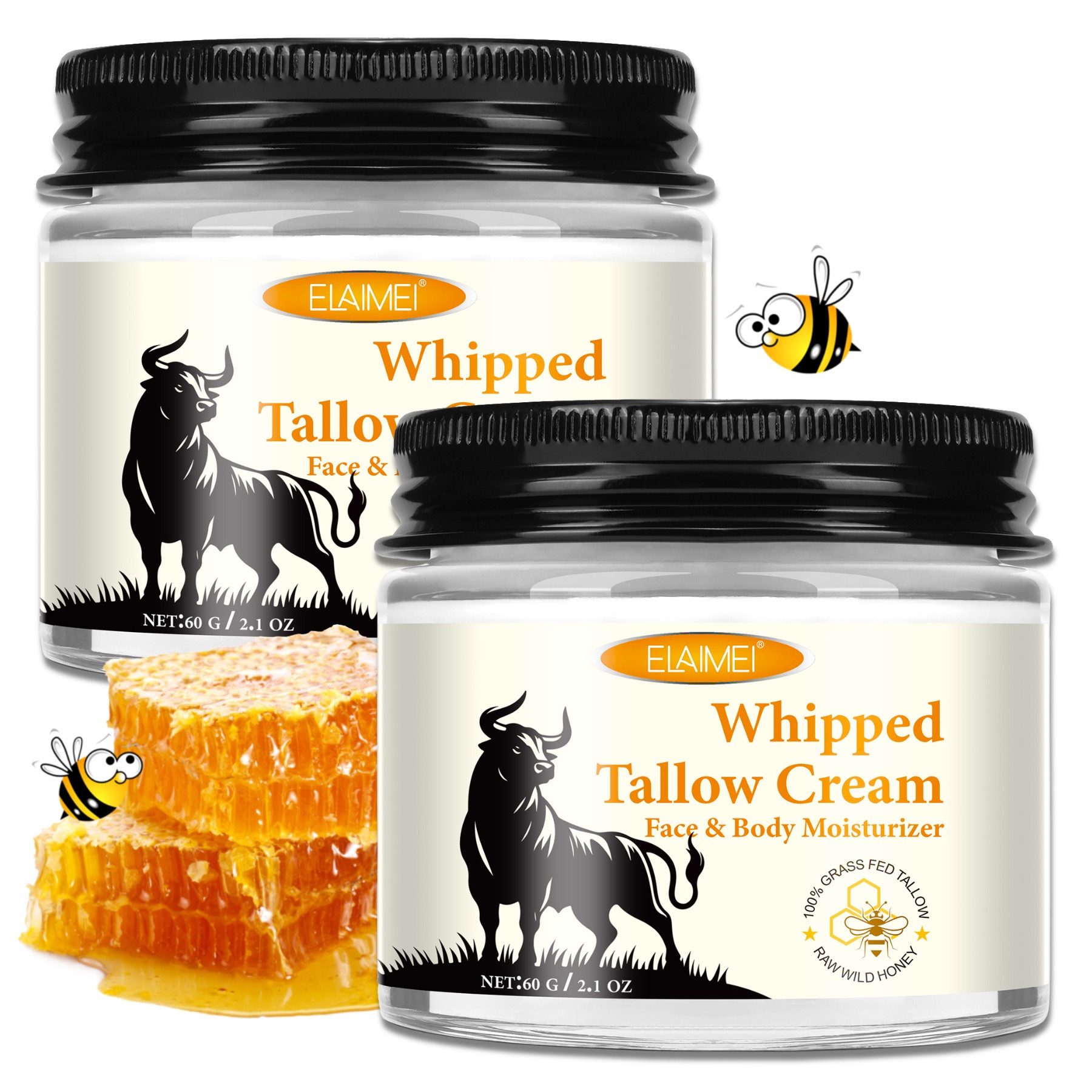 Hautcreme Gesicht Creme Rindertalg Honig Beef Tallow Hautpflege Hautpflegecreme