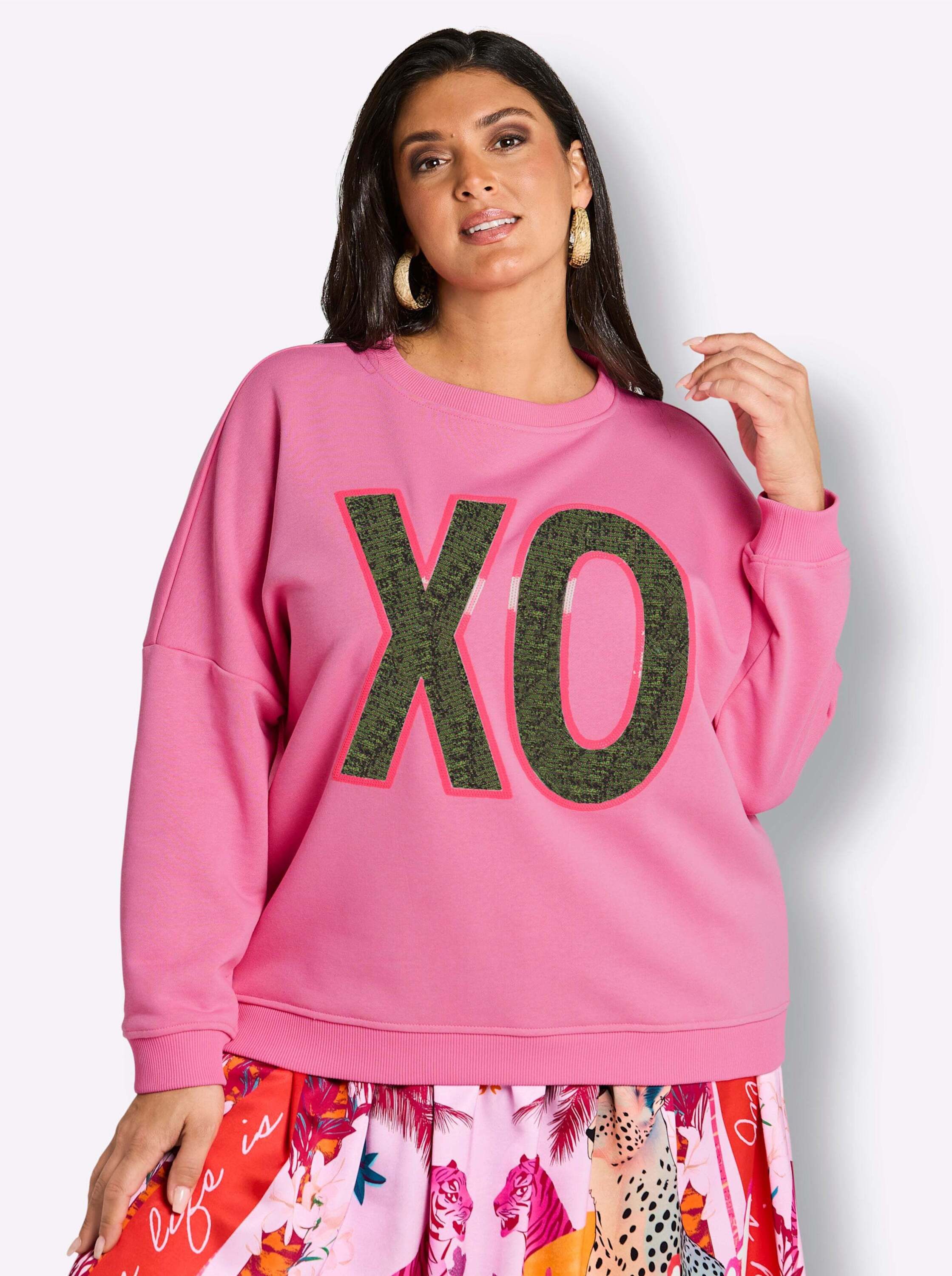 Sheego Sweater Sweatshirt Langarm
