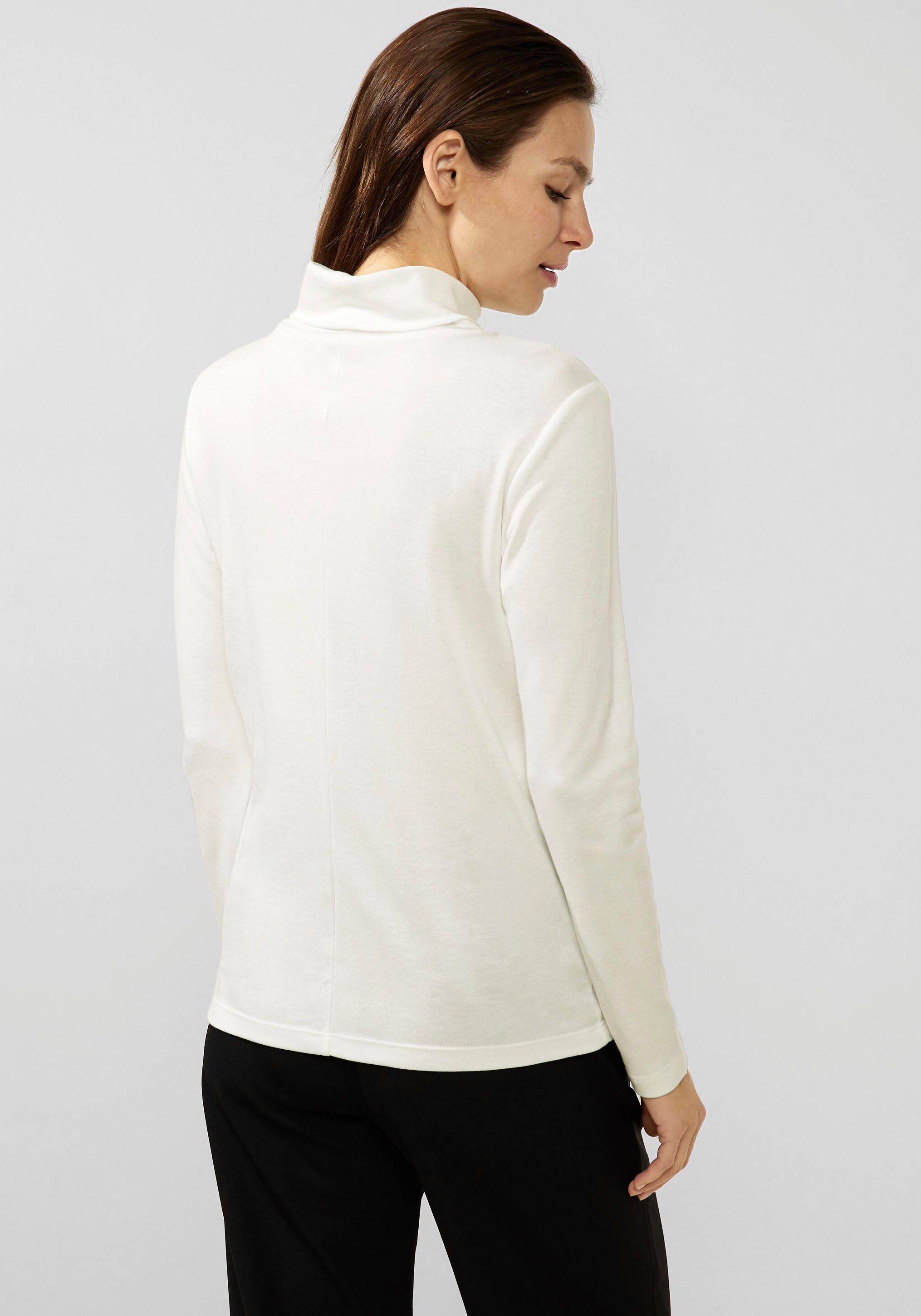 STREET ONE Sweater mit im white off Rücken Ziernaht