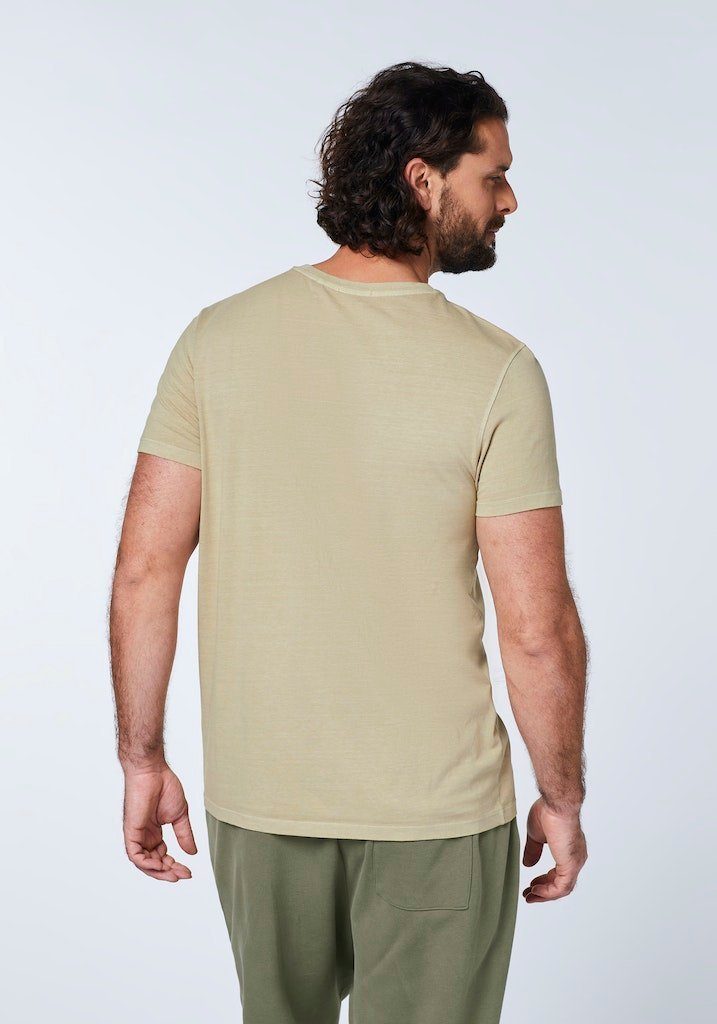 Print-Shirt (1-tlg) T-Shirt, Men Chiemsee Fit - TAN Regular OXFORD 15-1306