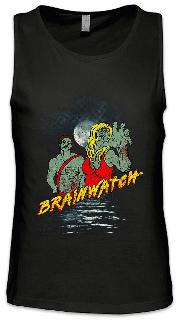 Tanktop Brainwatch Ärmelloses T-Shirt Horror Zombie Baywatch Hasselhoff Malibu