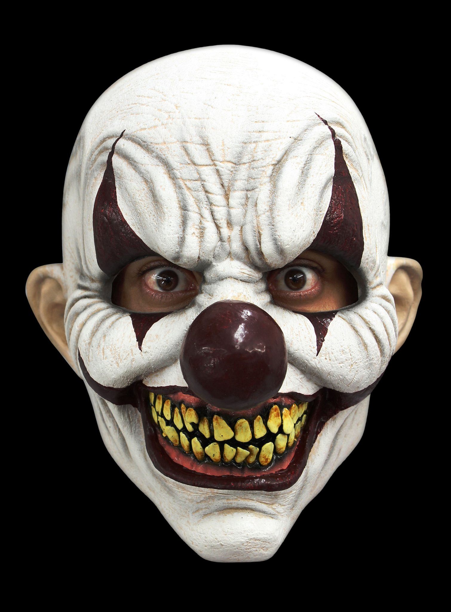 Ghoulish Productions Verkleidungsmaske Clown Maske - für Karneval Faschingskostüm Herren, Horrorclown Maske aus Latex für Halloween