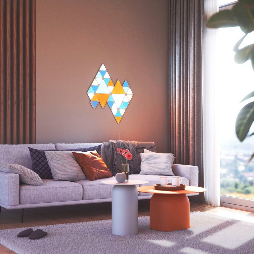 nanoleaf Dekolicht Nanoleaf Shapes Starter Kit Triangles & Mini, LED fest  integriert, 32 LED-Lichtpaneelen zur Erstellung individueller Layouts