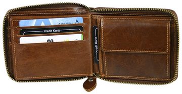 CF CATTERFELD Geldbörse - Herren Leder Portmonee mit umlaufendem Reißverschluss, RFID-Schutz