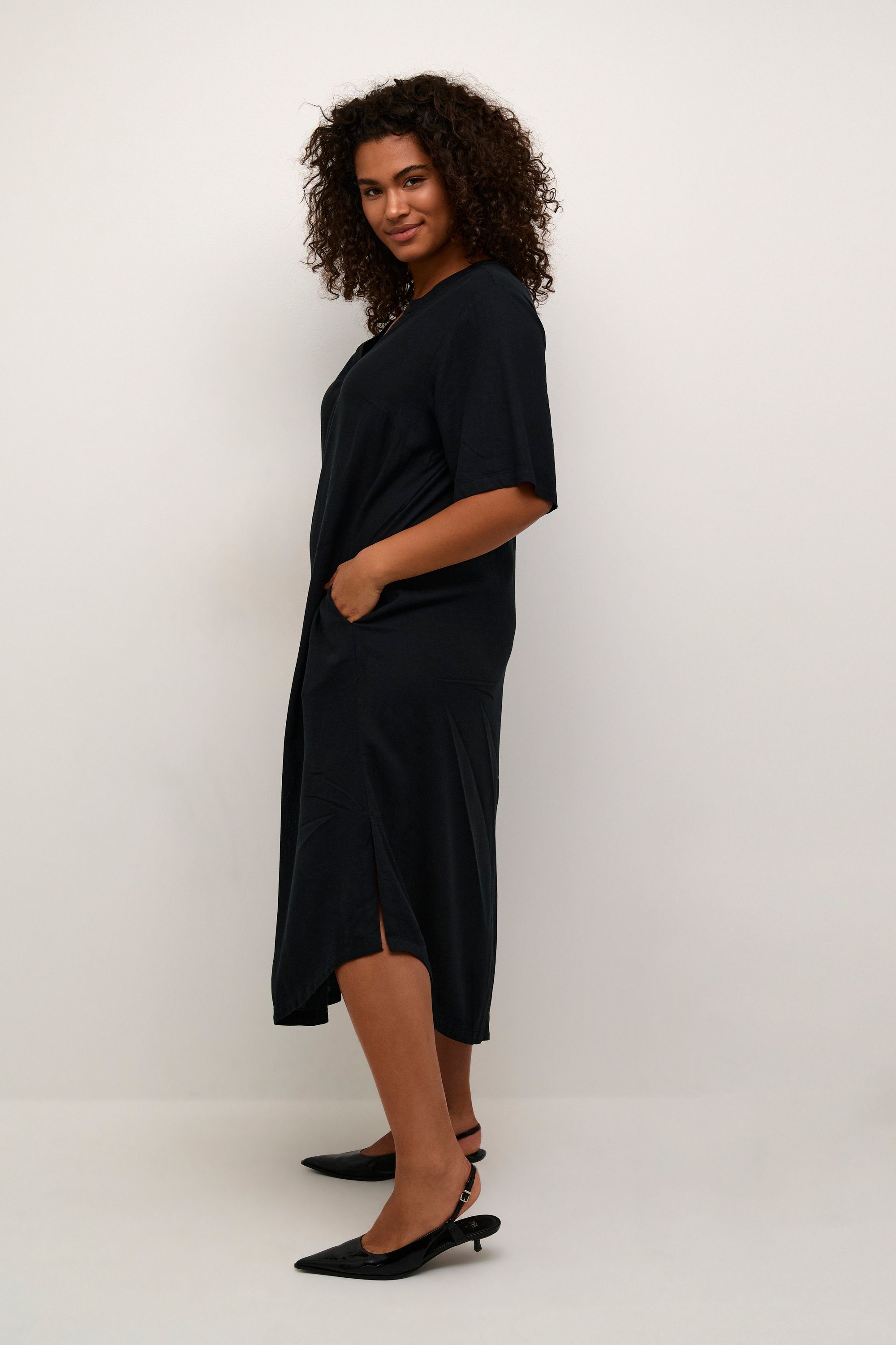 KAFFE Curve Blusenkleid Kleid KCmille Große Größen