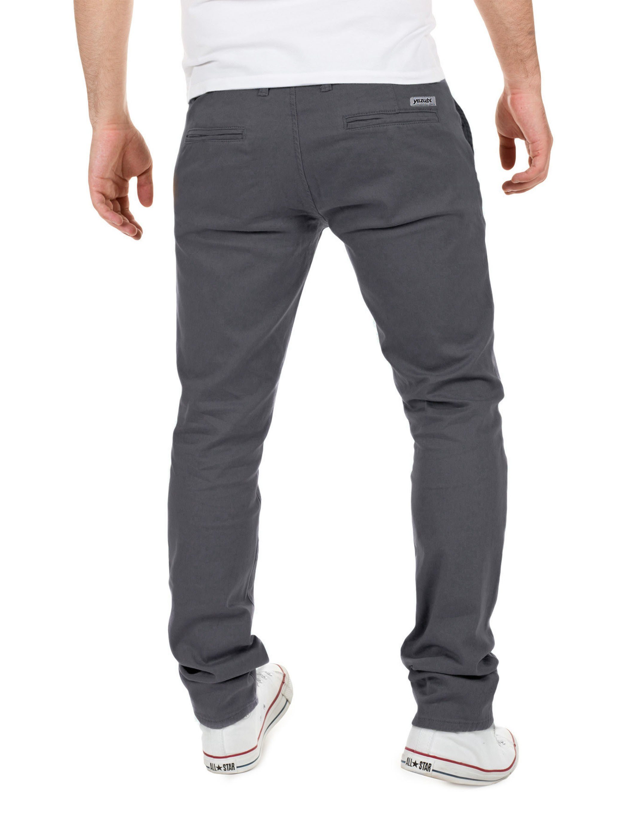 Chinohose (Magnet Optik Dustin 4R193901) in vorgewaschener Yazubi Herren Grau Chino