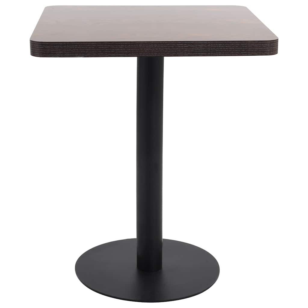 vidaXL Esstisch Bistrotisch Dunkelbraun 60x60 cm MDF (1-St)