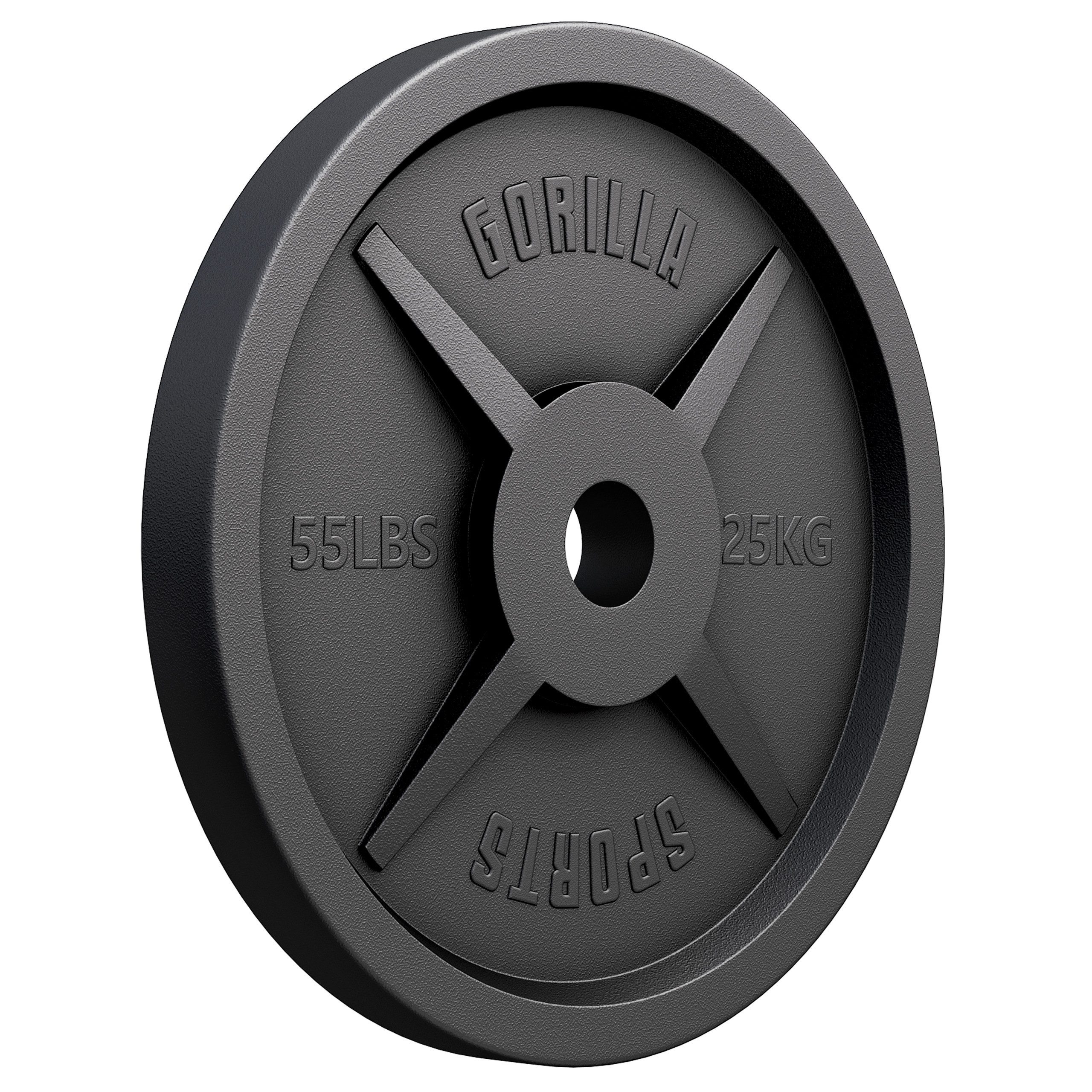 GORILLA SPORTS Hantelscheibe Hantelscheibe Olympia Gusseisen 50/51 mm, 25 kg
