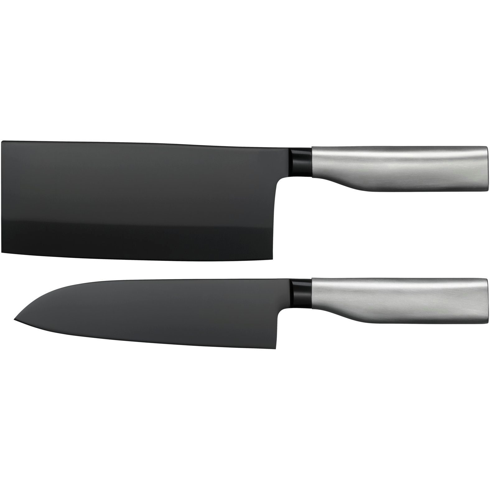 WMF Messer-Set Ultimate Black (2-tlg), Diamond Cut, immerwährende Schärfe, sicherer Fingerschutz