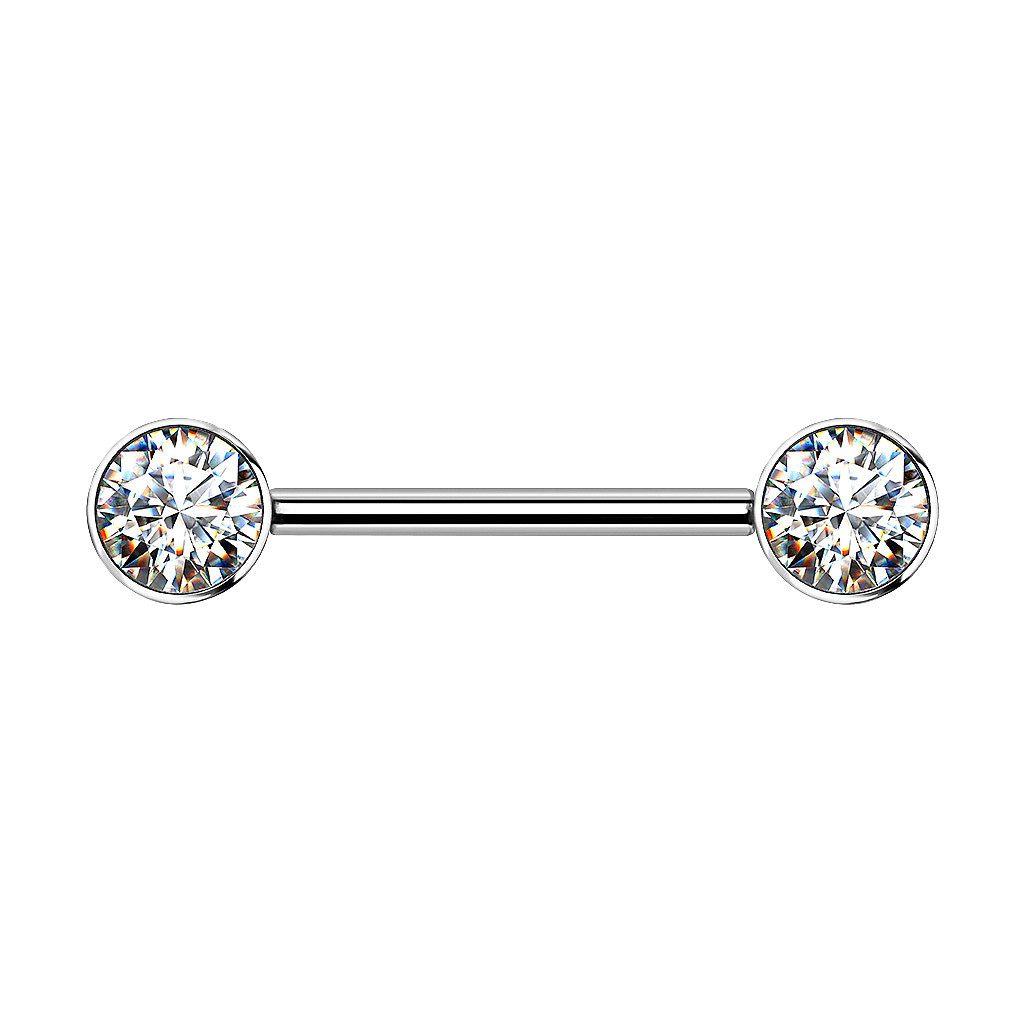 Taffstyle Intimpiercing Intim Titan Brustwarzenpiercing Kristall Clear 1,6m günstig online kaufen