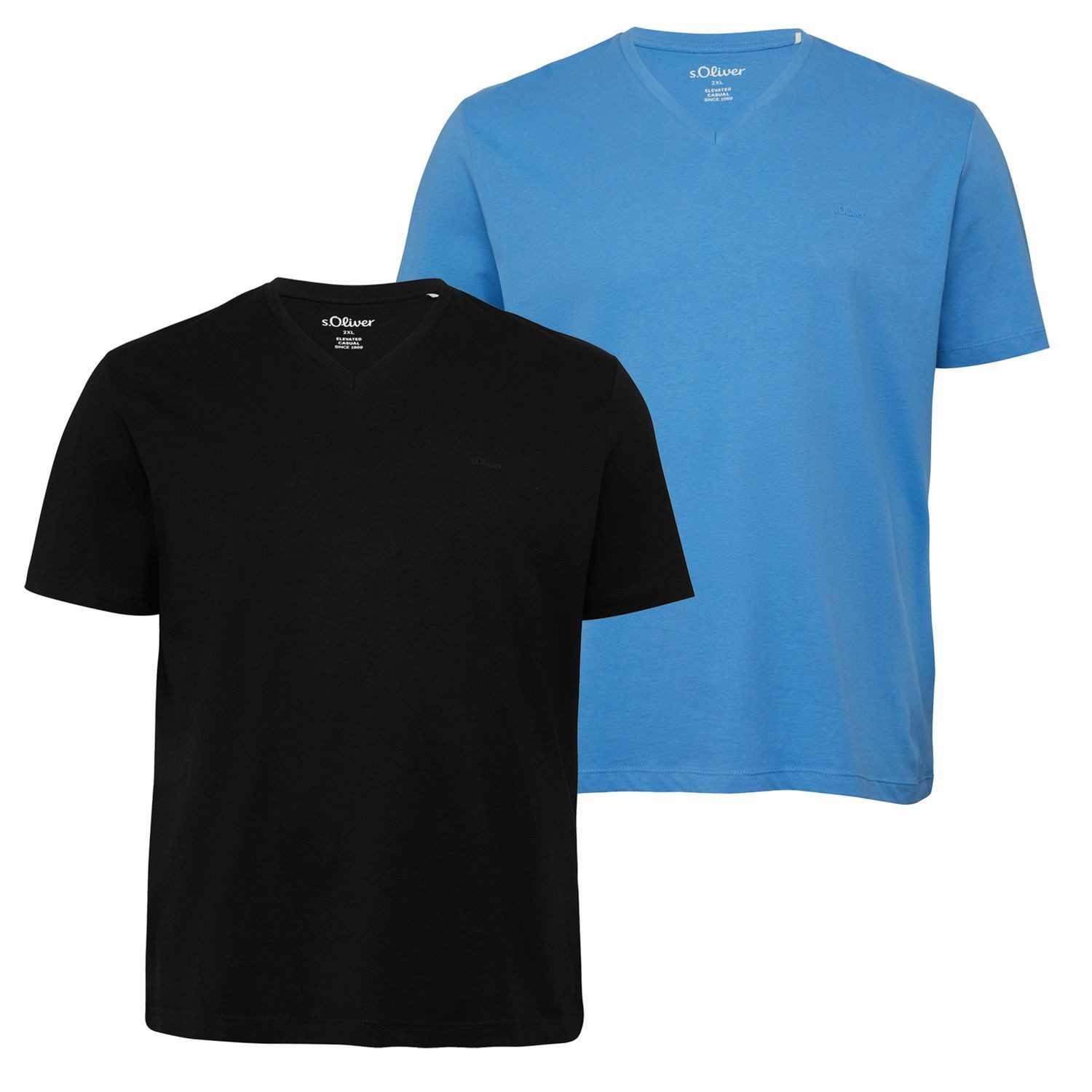 s.Oliver T-Shirt Basic (Sparpack, 2er-Pack) T-Shirts in Übergrößen, Big Size, Plusgrößen im Doppelpack