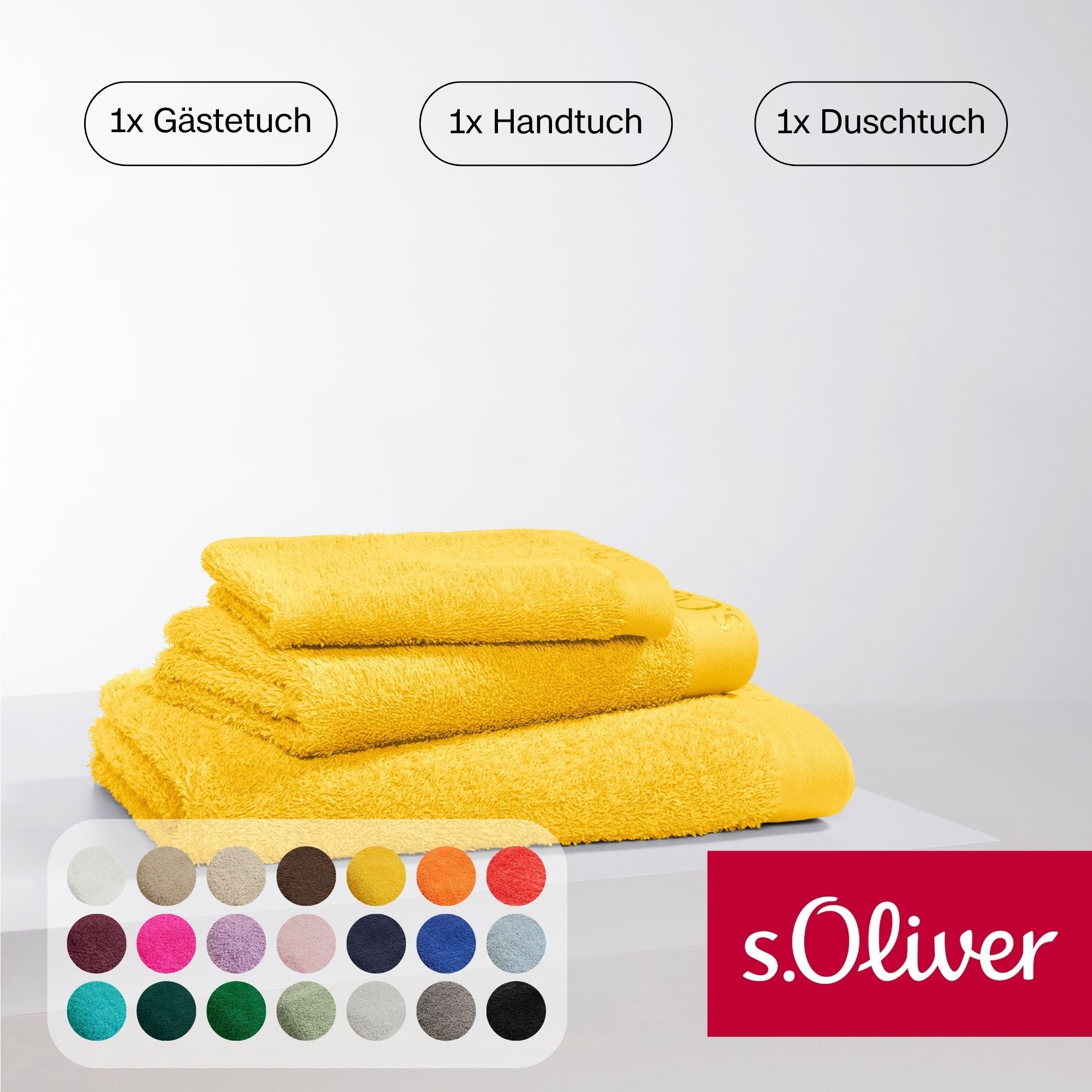 s.Oliver Handtuch Set s.Oliver, Premium Qualität, 600 gr/m², Walkfrottier ( günstig online kaufen