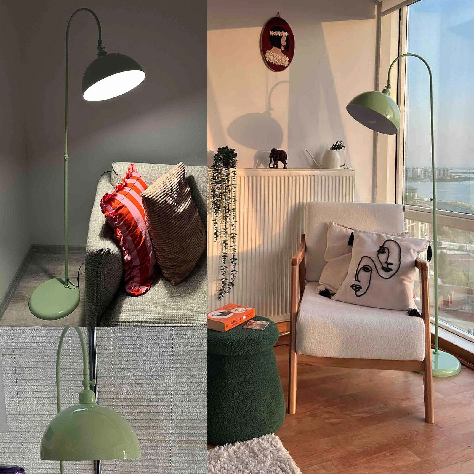 Bamyum Stehlampe Moderne Stehlampe aus Metall mit E27, verstellbarer Lampen günstig online kaufen