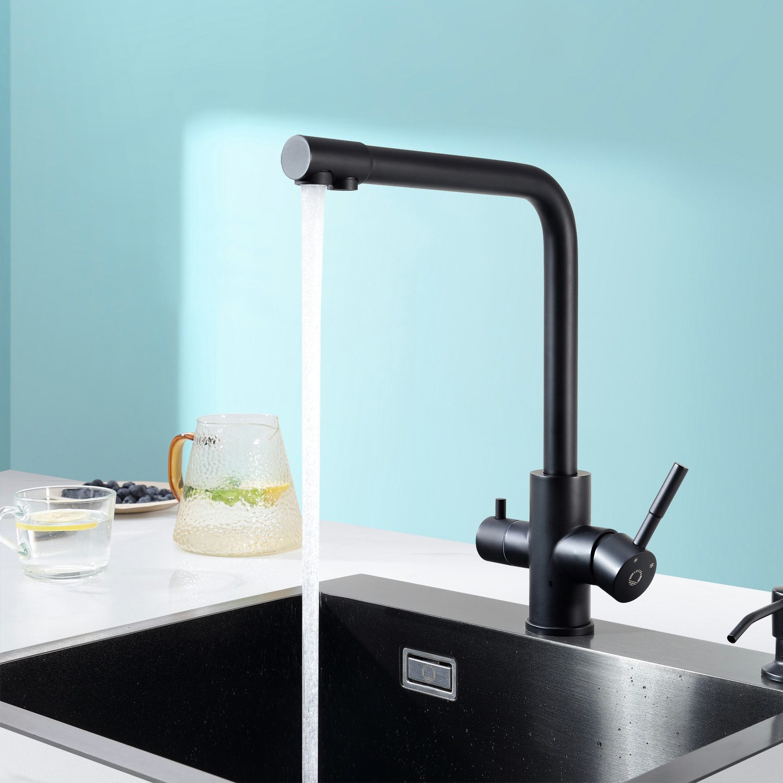 CECIPA MAX Spültischarmatur 3-in-1-Küche Armatur, 360° günstig online kaufen