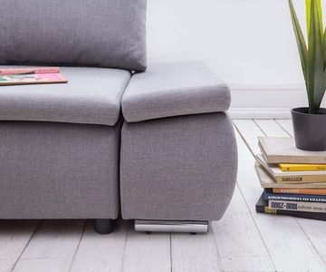 JVmoebel Sofa, Schlafsofa Design Ecksofa L-form Bettfunktion Couch Textil Sofa