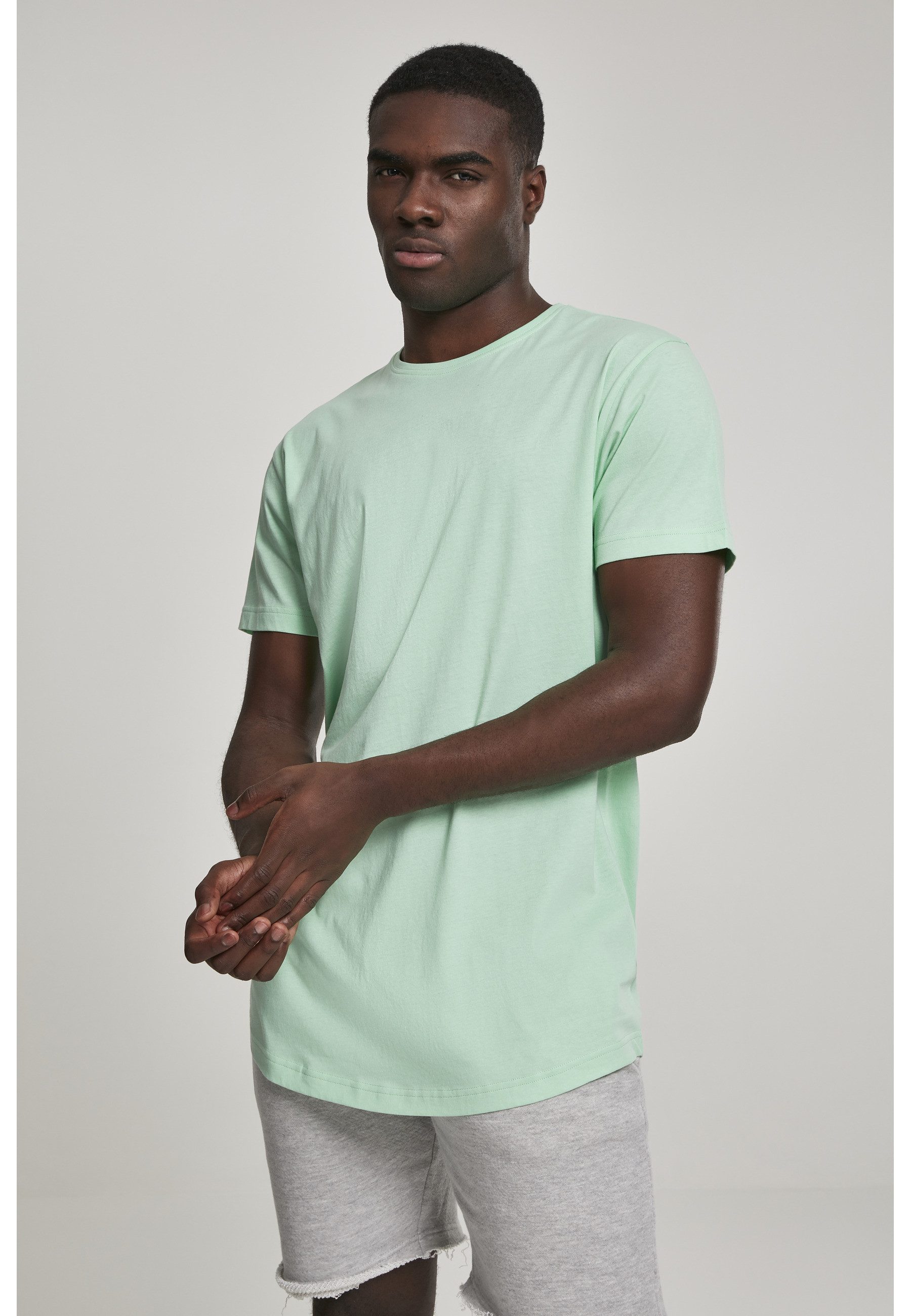 URBAN CLASSICS Kurzarmshirt Urban Classics Herren Shaped Long Tee (1-tlg) – Bild 5 von 5