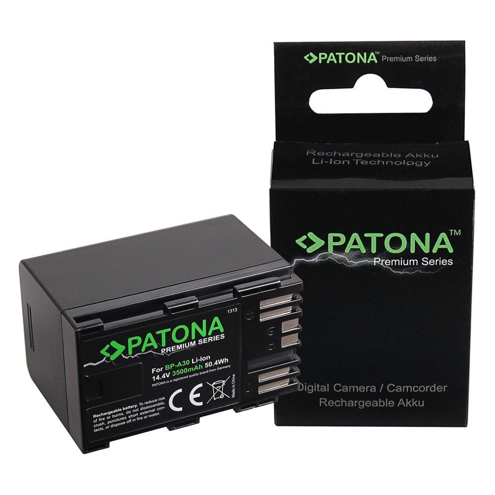 Patona Akku für Canon EOS C200 C300 Kamera-Akku Ersatzakku Kameraakku 3500 mAh (14,4 V, 1 St), XF705 BP-A30 BP-A60 BP-A65 CA-CP200L Mark 2