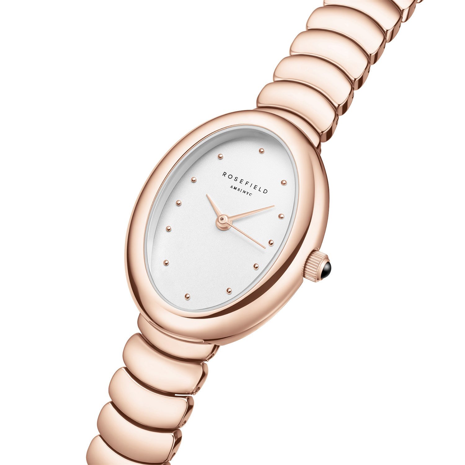 ROSEFIELD Quarzuhr OVWRSR-OV21, Damenuhr Oval Roségoldfarben