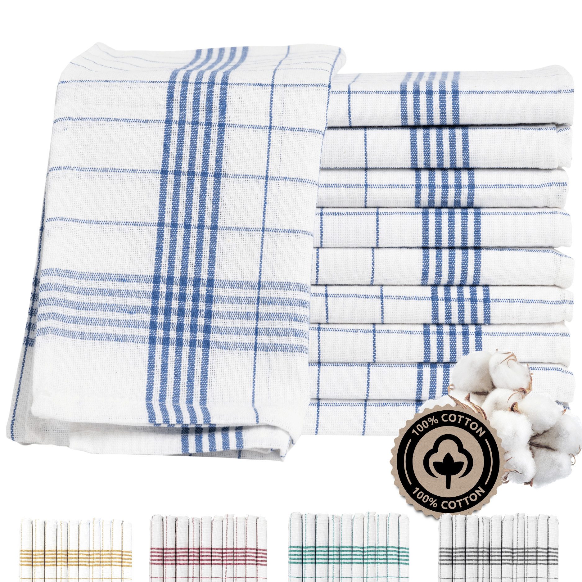 Zestri Geschirrtuch 10er-Set aus 100% Baumwolle, günstig online kaufen