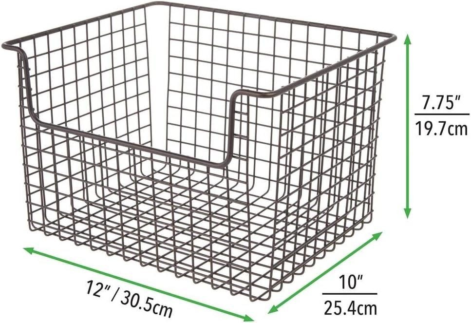 mDesign Aufbewahrungssystem mDesign Allzweckkorb Gitterbox Drahtkorb Aufbewahrung 2er-Set Metall – Bild 2 von 5