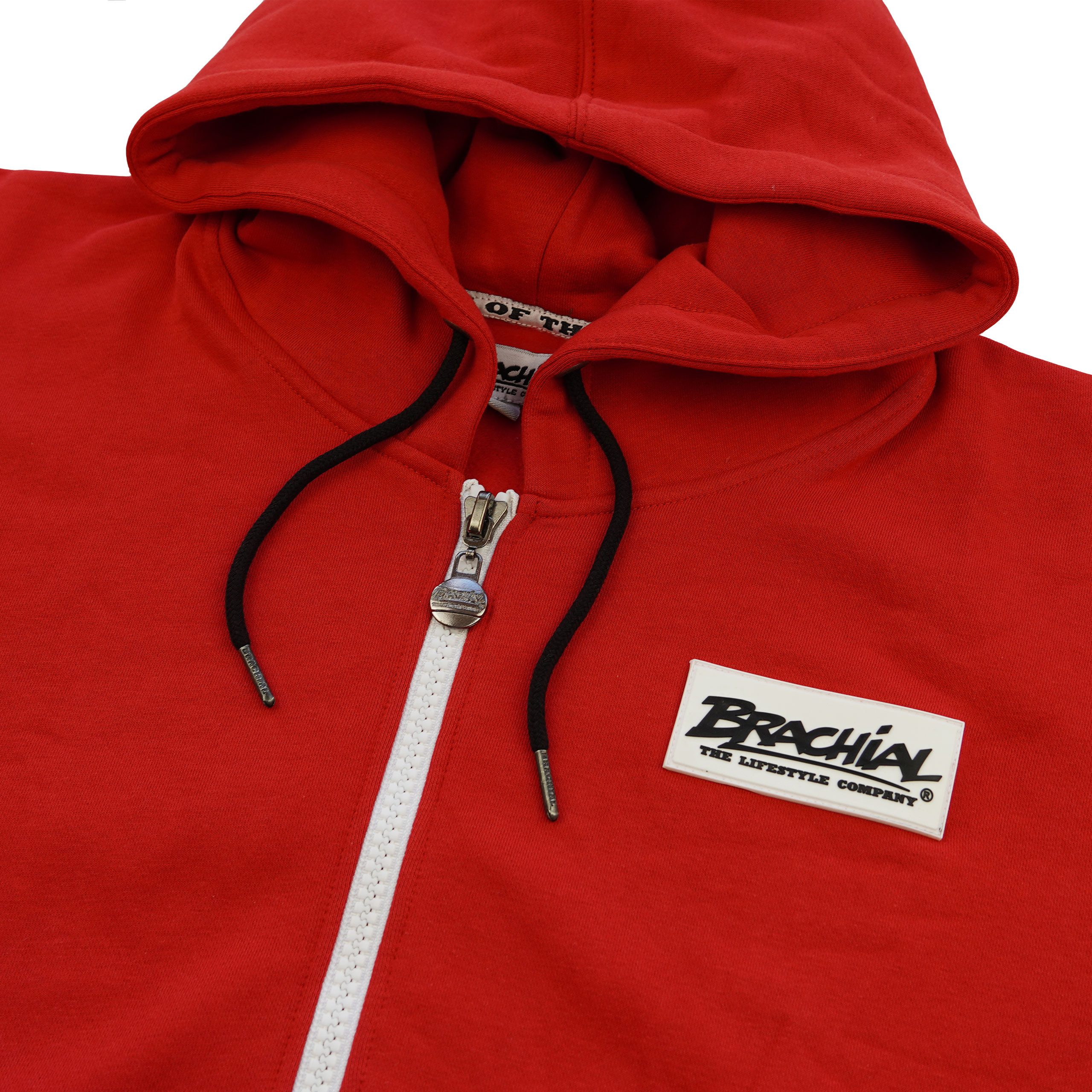 BRACHIAL THE LIFESTYLE COMPANY Kapuzensweatjacke Brachial Zip-Hoody "Rude" rot L