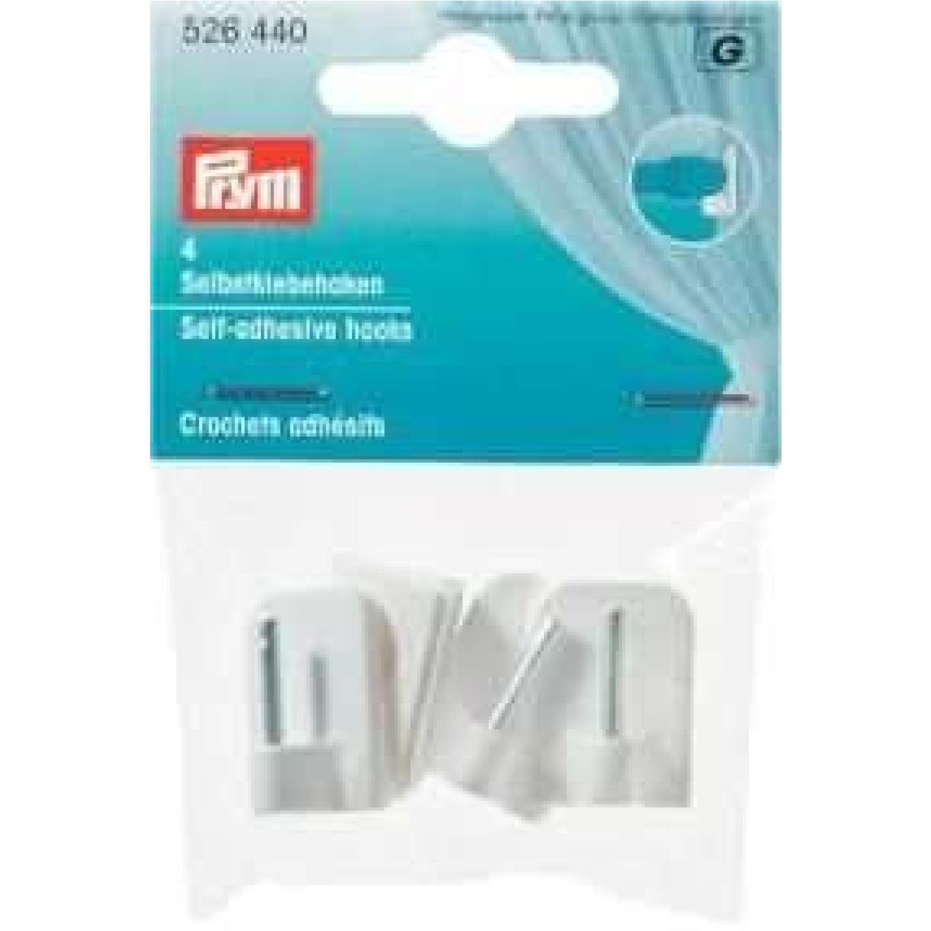 Prym Stricknadeln Selbstklebehaken weiß 4 St