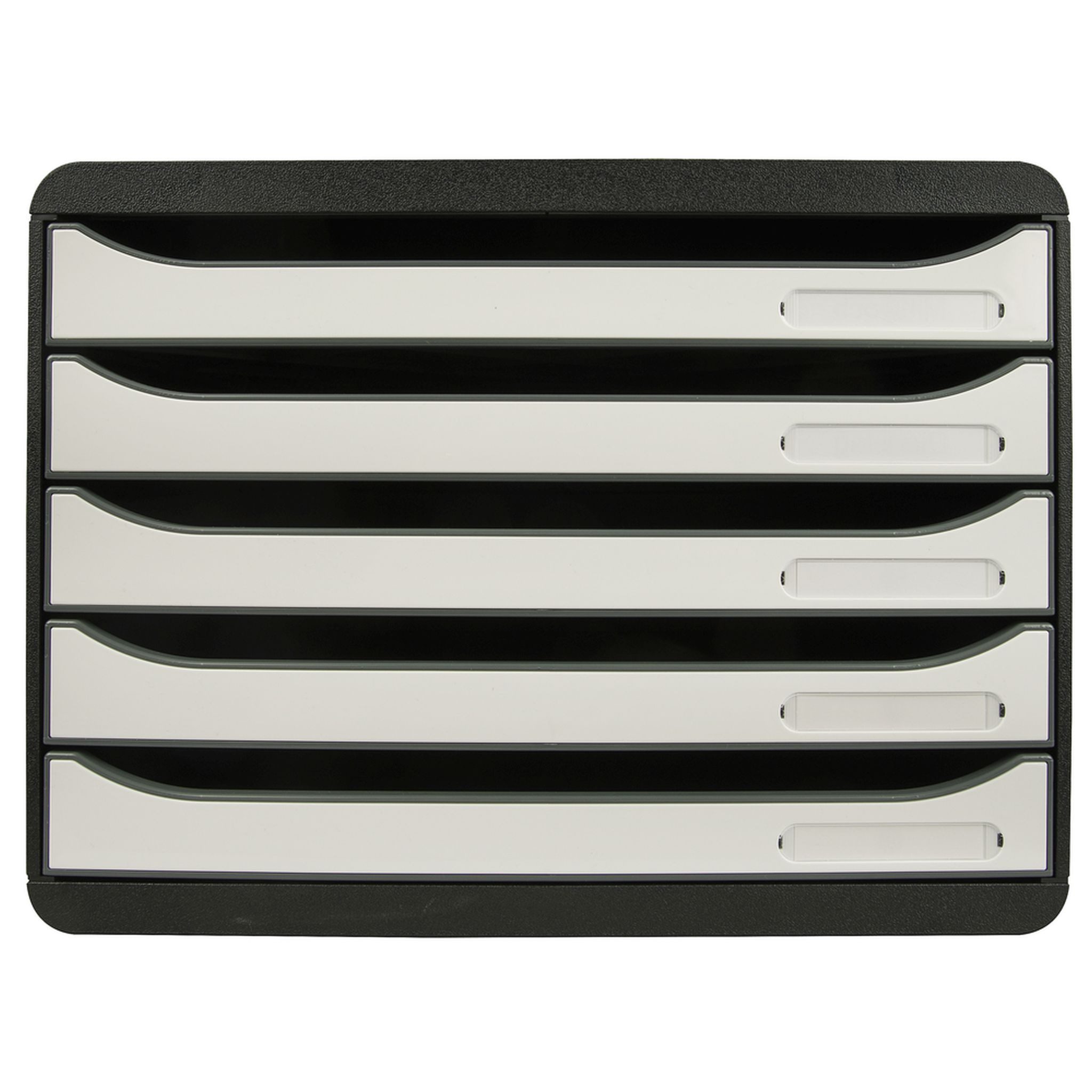 EXACOMPTA Briefablage Exacompta BIG-BOX PLUS QUER sw/weiss glossy