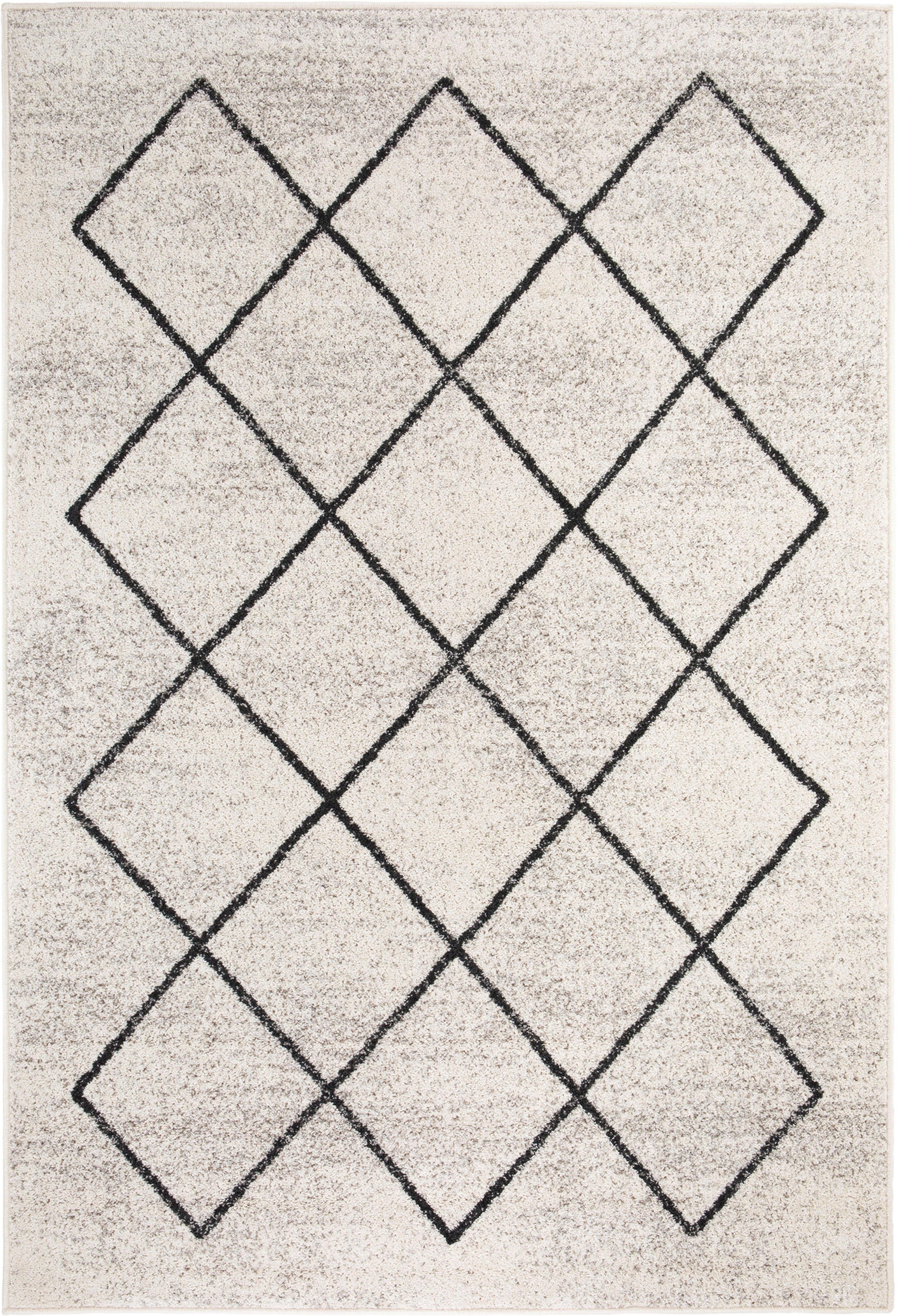 Andiamo Teppich Bolonia, rechteckig, Höhe: 6 mm, Rauten Design, leicht meliert, Wohnzimmer