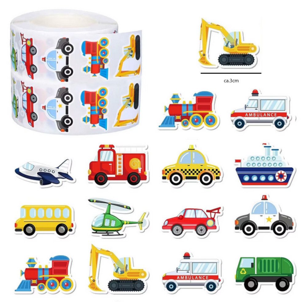 Ware aus aller Welt Sticker Sticker 500 Sticker Flugzeuge Helikopter Auto Schiffe Aufkleber, (500-tlg)