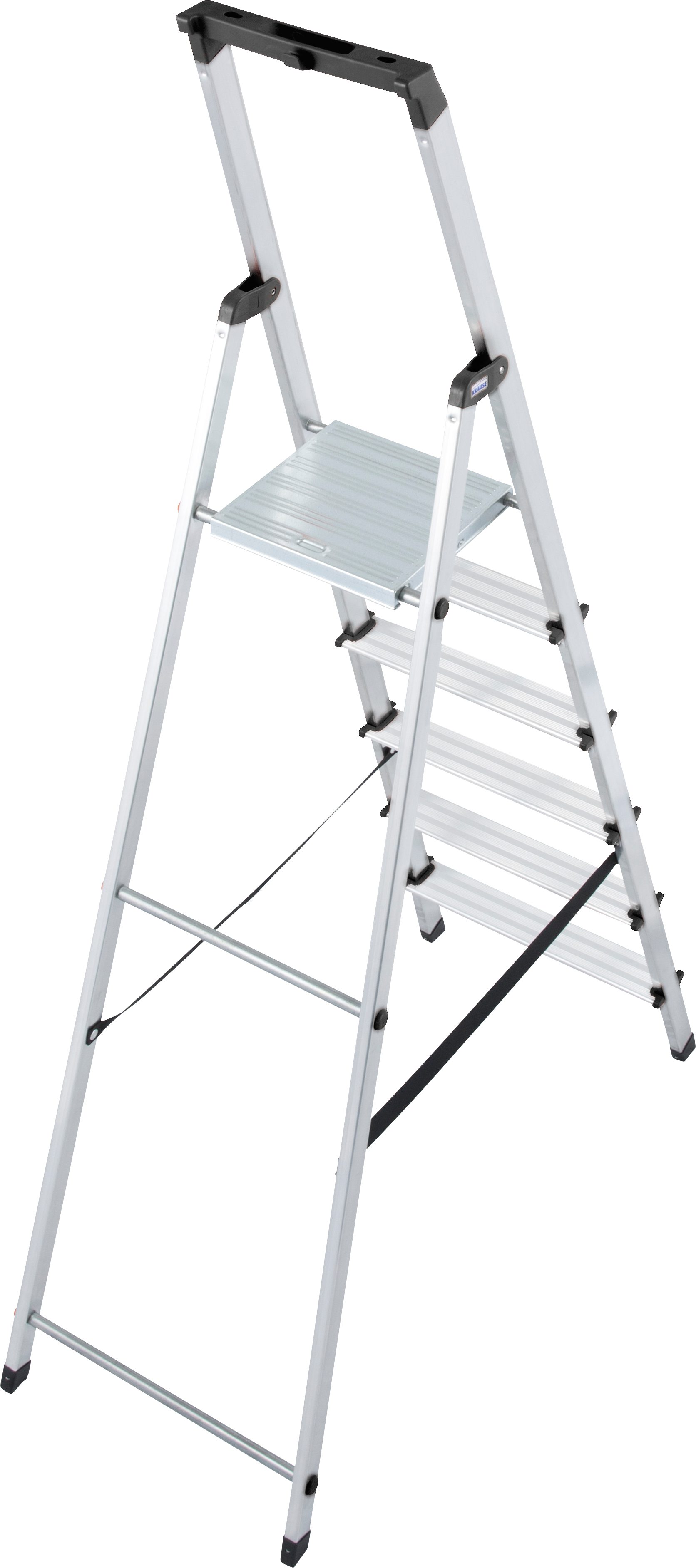 KRAUSE Stehleiter Solidy, Aluminium, 1x6 Stufen, Arbeitshöhe ca. 327 cm