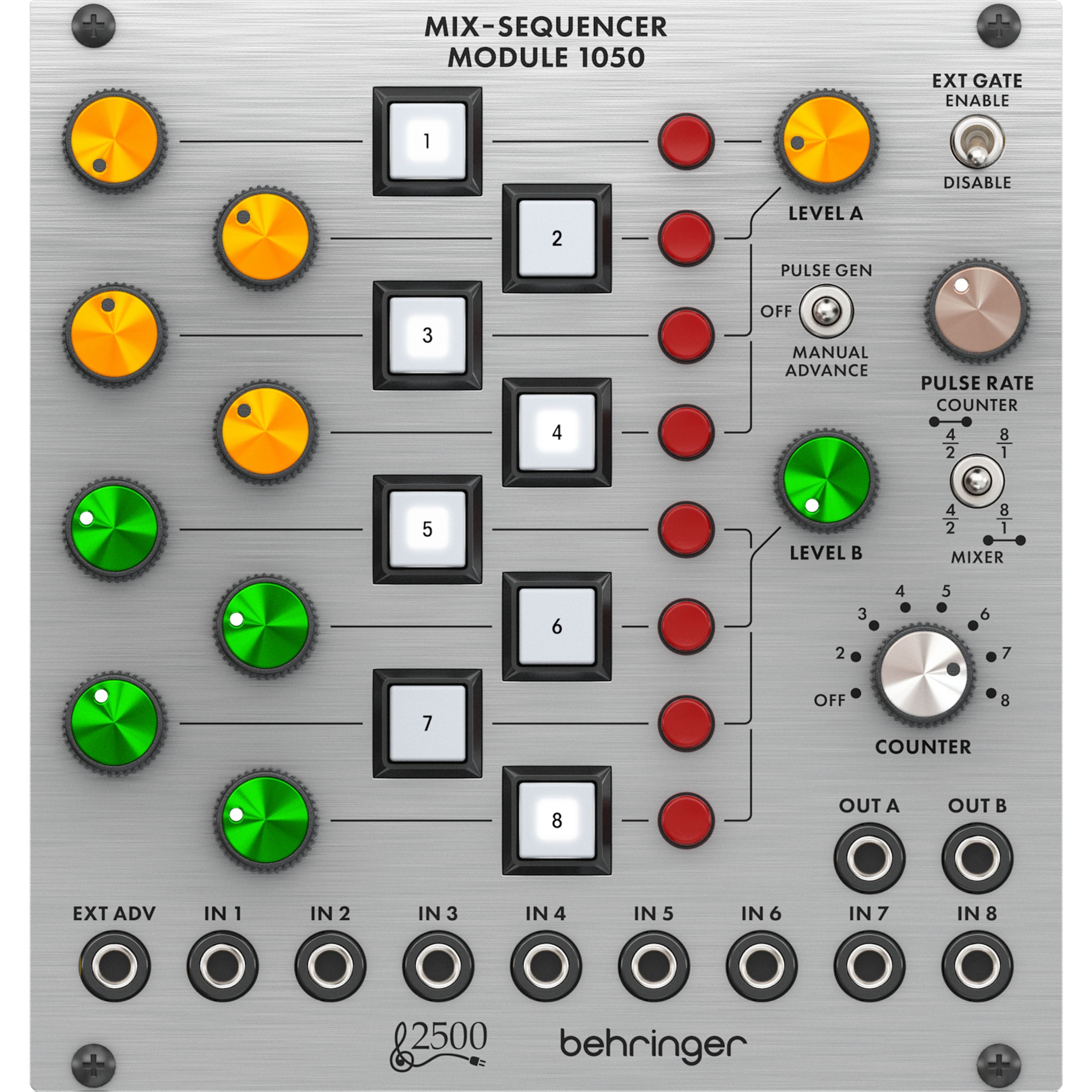 Behringer Synthesizer (Modular Synthesizer, Mixer-Module), Mix-Sequencer 1050 - Mixer Modular Synthesizer