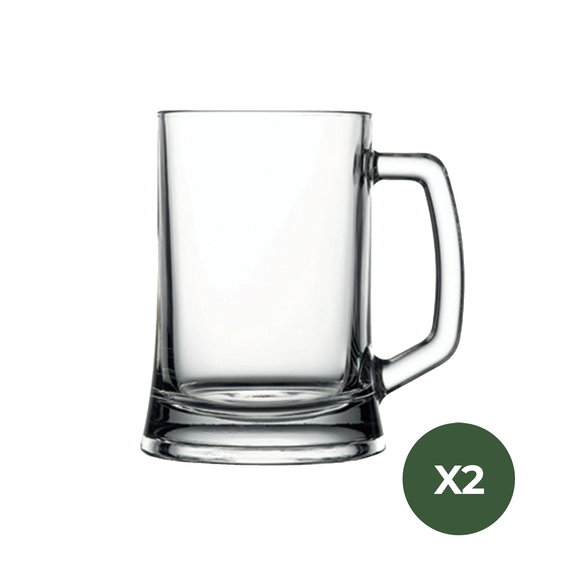 Pasabahce Gläser-Set Pub Bierkrug, 2-tlg., Glas, 500ml, 2er Set, ideal für Bier, Radler oder Softdrinks