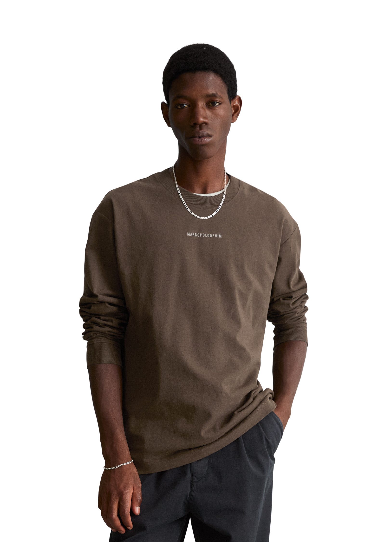 Marc O'Polo DENIM Langarmshirt aus Bio-Baumwolle