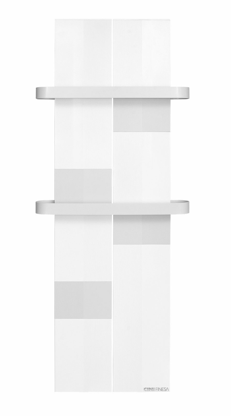 Finesa Badheizkörper Wärmeabgabe 400-700 W, Mittelanschluss Grau-Weiß