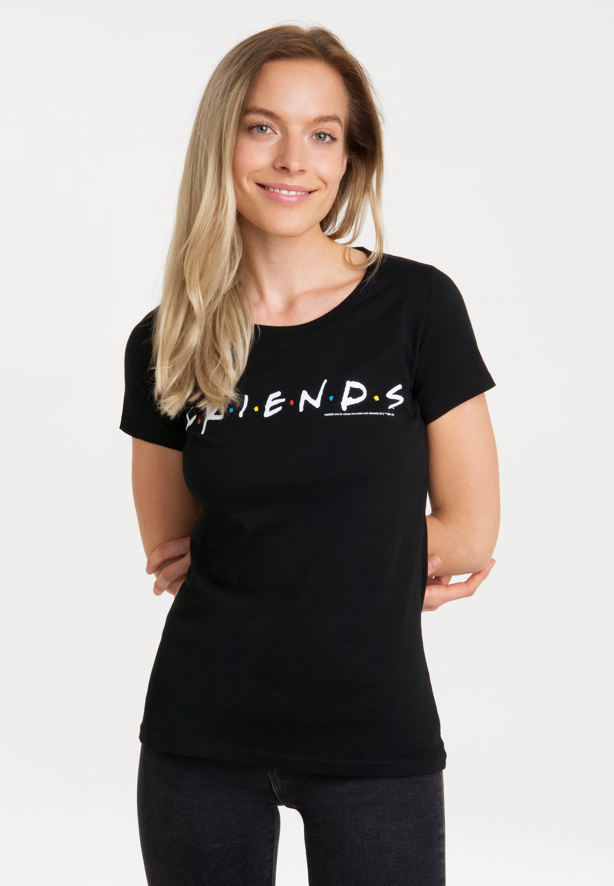 LOGOSHIRT T-Shirt lizenziertem mit Friends Logo Print 