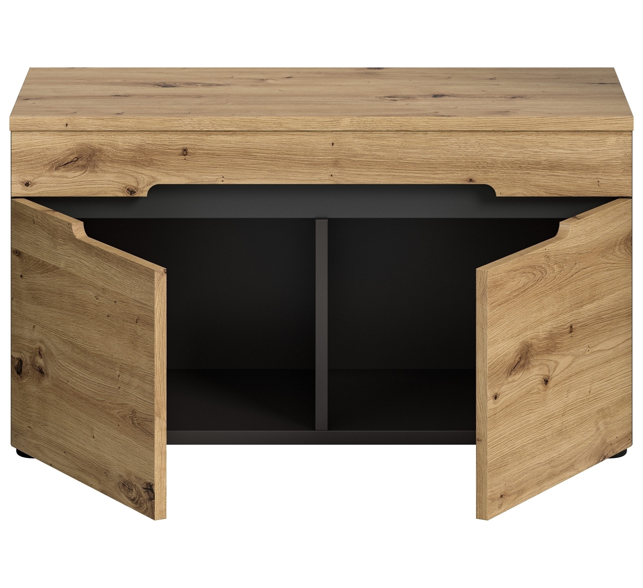 freiraum Sitzbank Canu, in Basalt Grau / Artisan - 80x45x37cm (BxHxT)