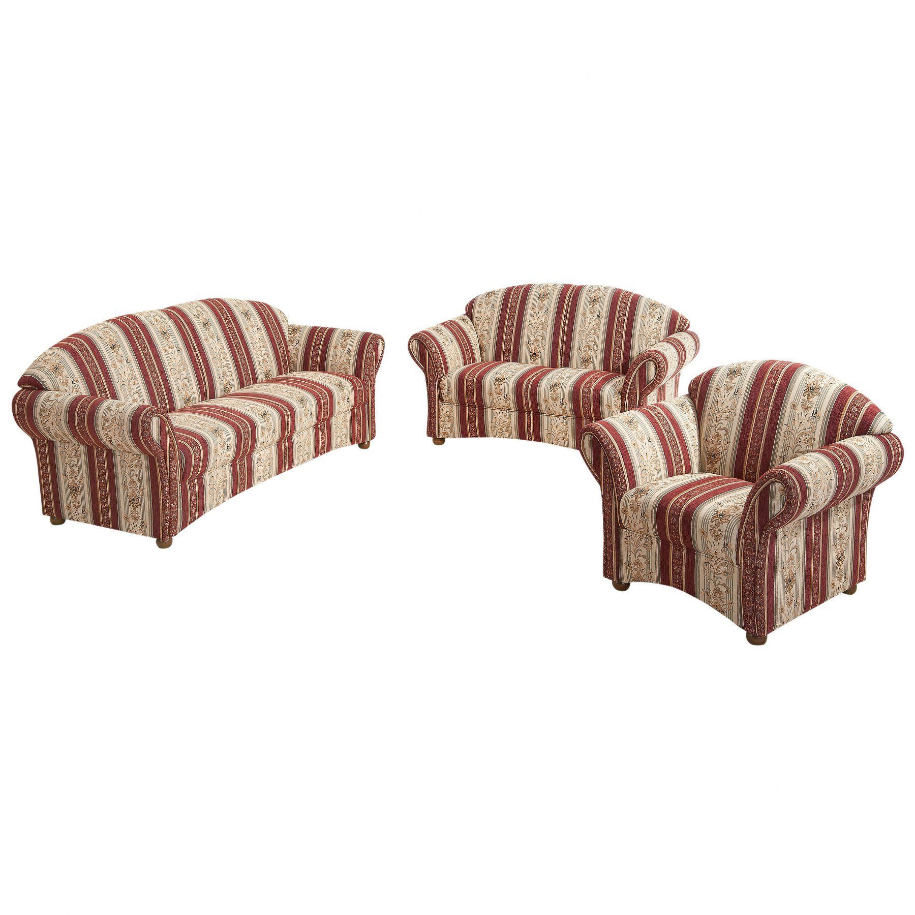 Max Winzer® Chenille, rot Made 2,5-Sitzer 1 Sofa Corona Stück, 2,5-Sitzer in Germany