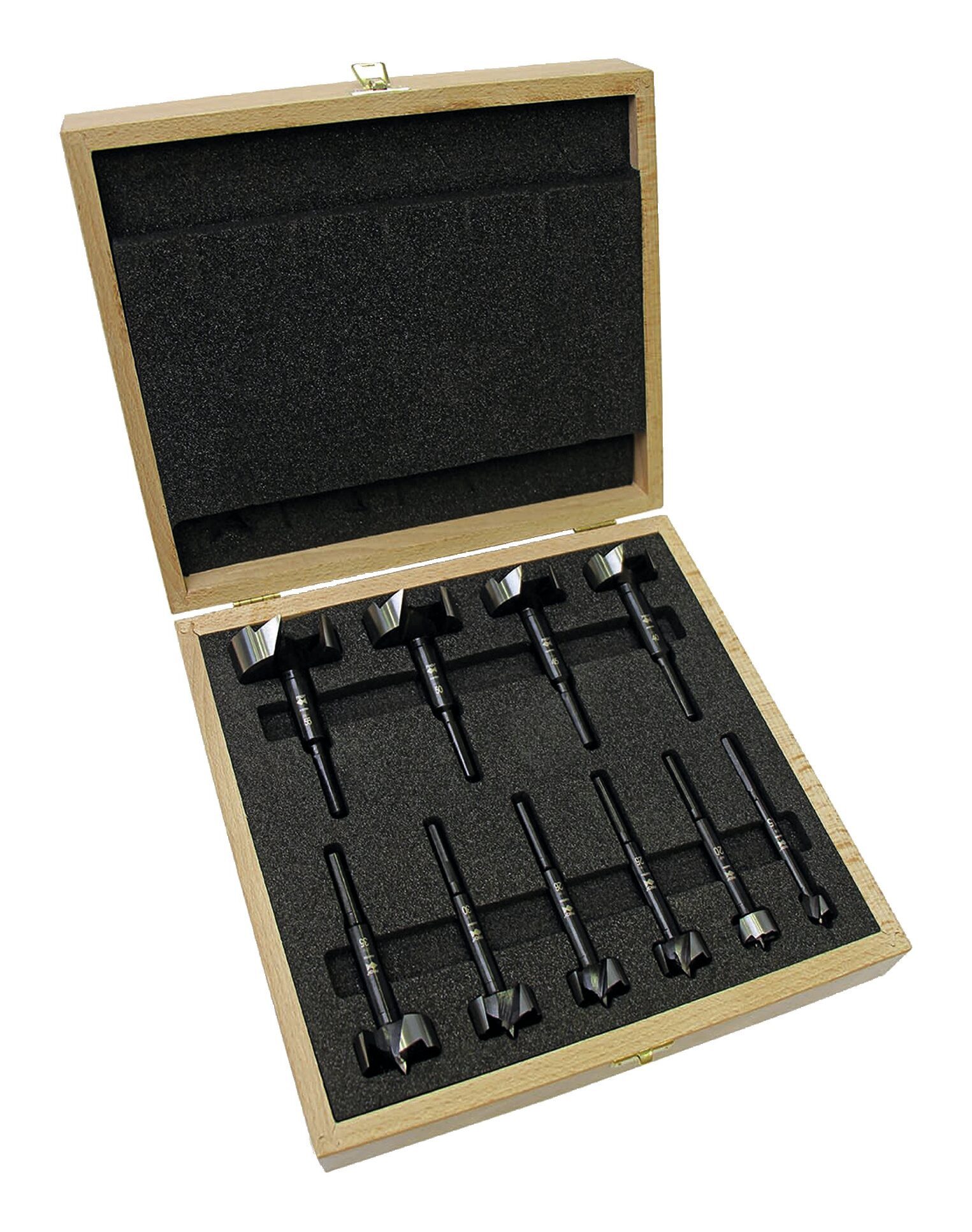 Fisch Holzbohrer, (10-tlg), Forstnerbohrer-Satz Black Shark Pro 15 - 55 mm