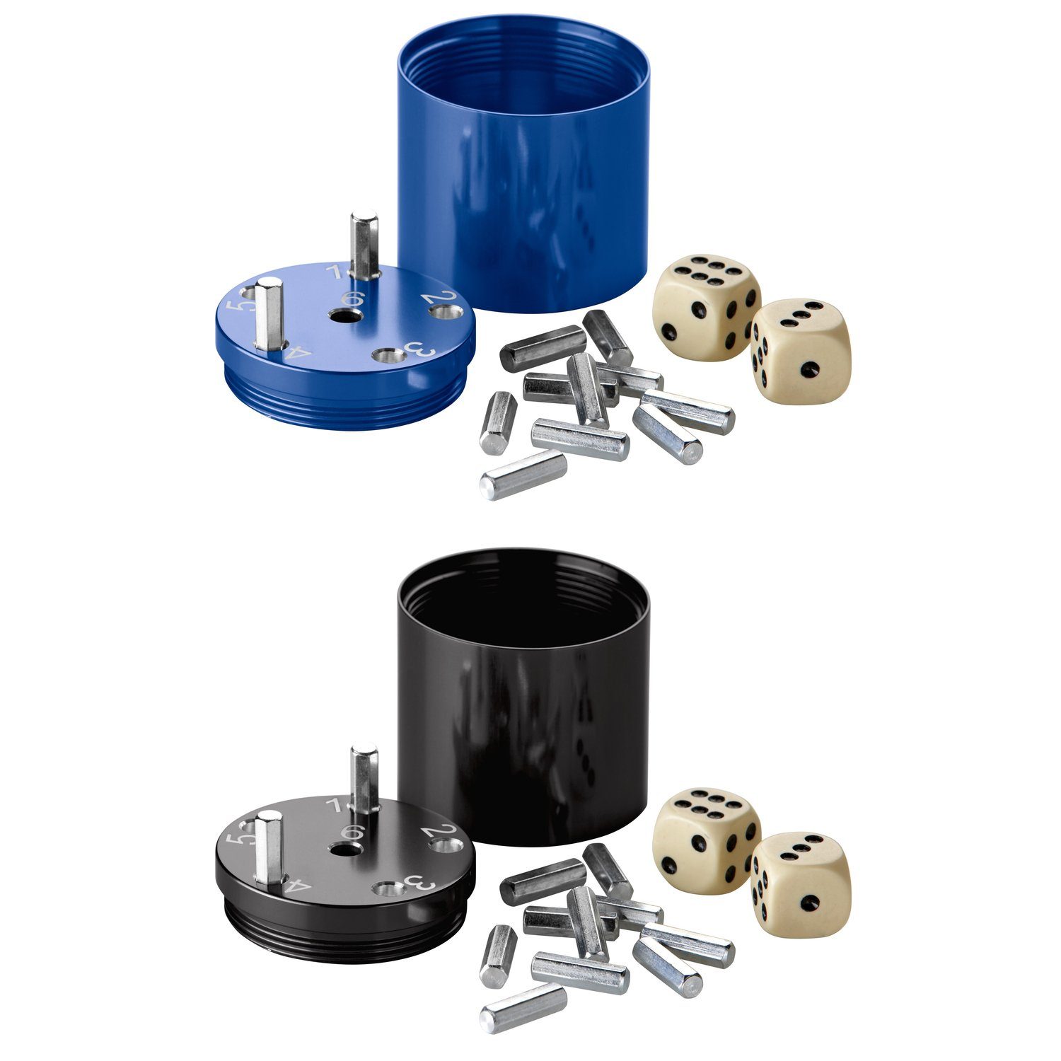 BestSaller Spiel SUPER SIX, Würfelspiel, 36 Spielstäbchen & 2 Würfel