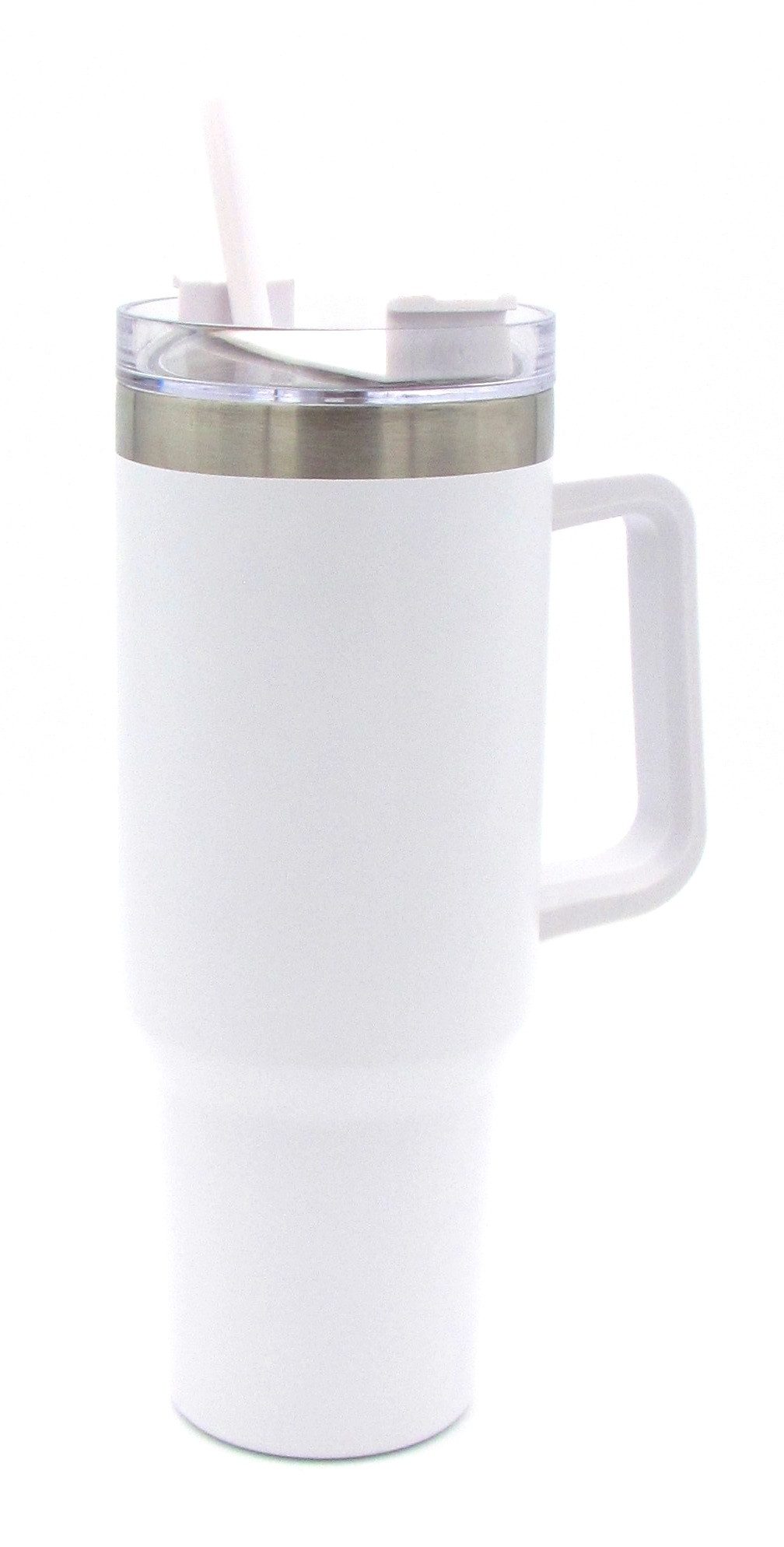 Michelino Thermoflasche To Go Doppelwandiger Thermobecher, für kalt und heiß inkl. Strohhalm Volumen ca. 1200ml