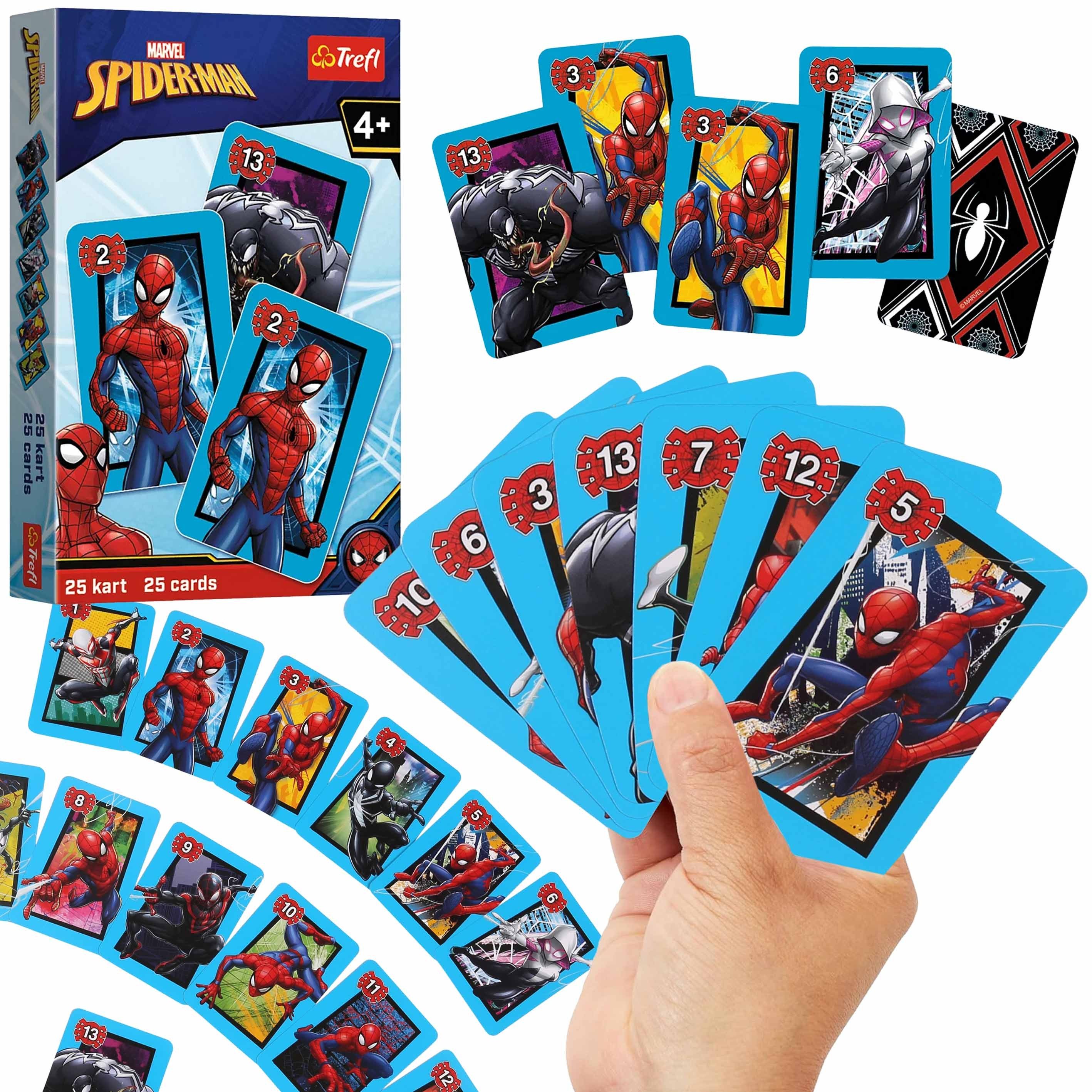 Sarcia.eu Spielesammlung MARVEL Spider Man Schwarzer Peter Kartenspiel für Kinder Trefl 4+