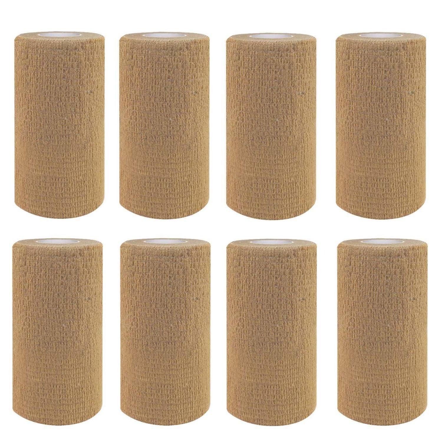LuxusKollektion Pferdebandage Bandage Selbstklebend Elastisch Haftbandage 8 Rollen Hautfarbe