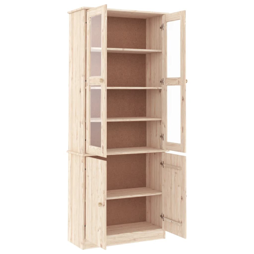 furnicato Vitrine Vitrinenschrank ALTA 77x35x186,5 cm Massivholz Kiefer (1-St)