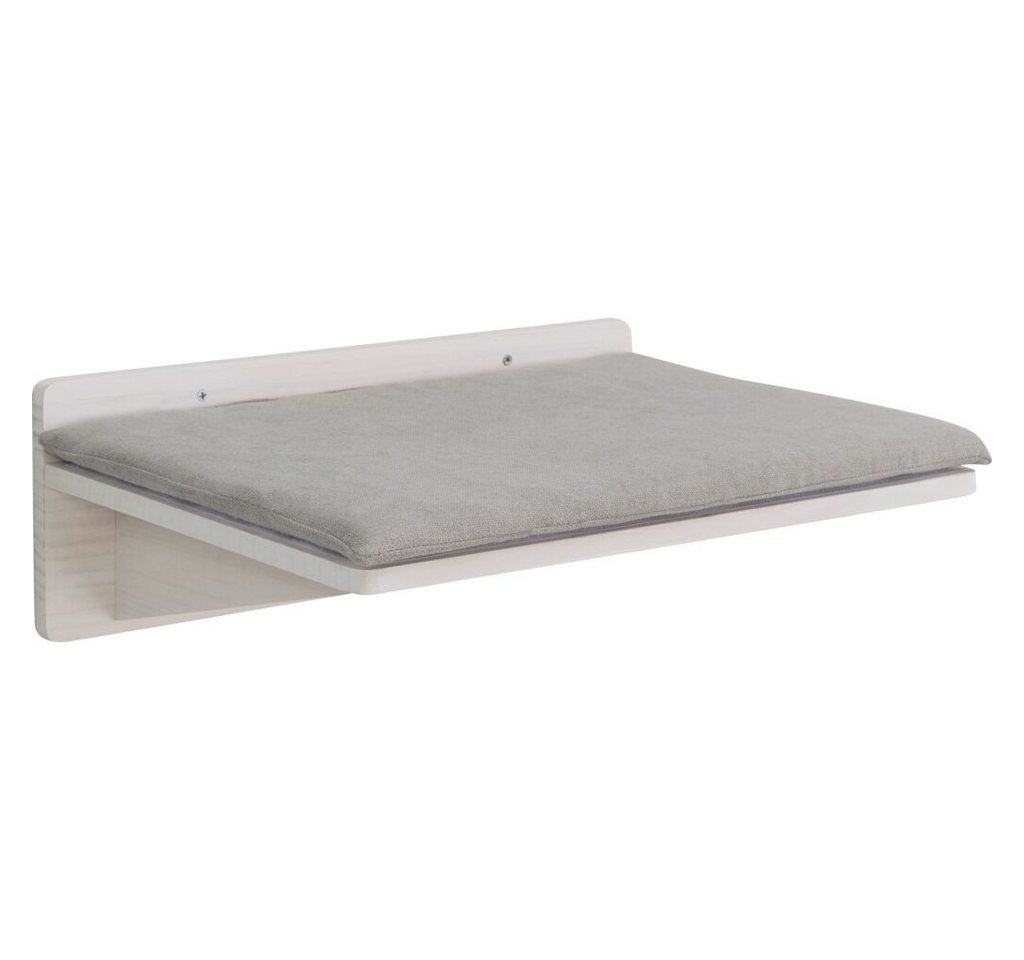 TRIXIE Katzen-Kletterwand Liegeplatte zur Wandmontage - weiß - 50 × 17,5 × 36,5 cm