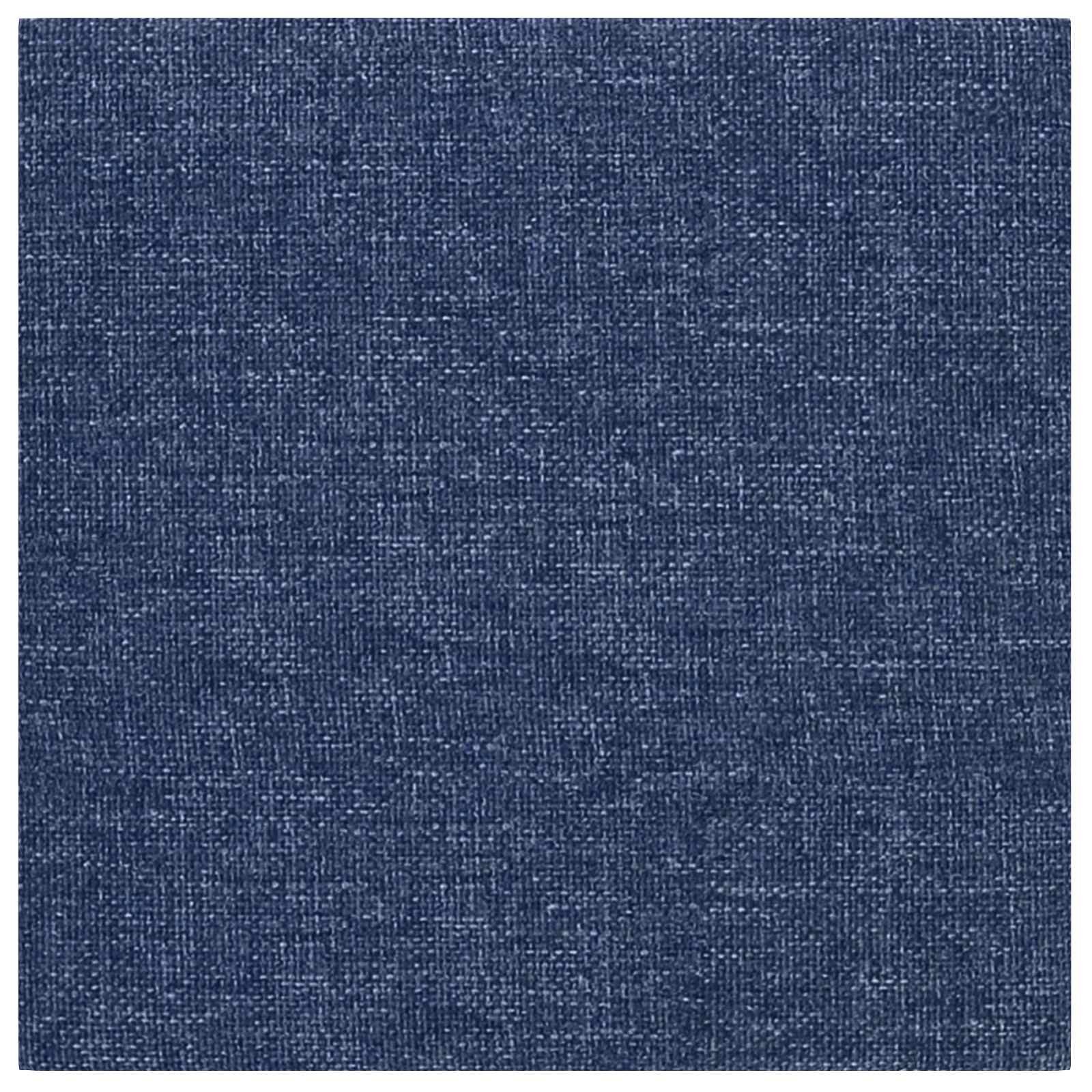 vidaXL Wandpaneel Wandkopfteilen 12 stk. 30 x 30 cm Blau Stoff, (12-tlg)