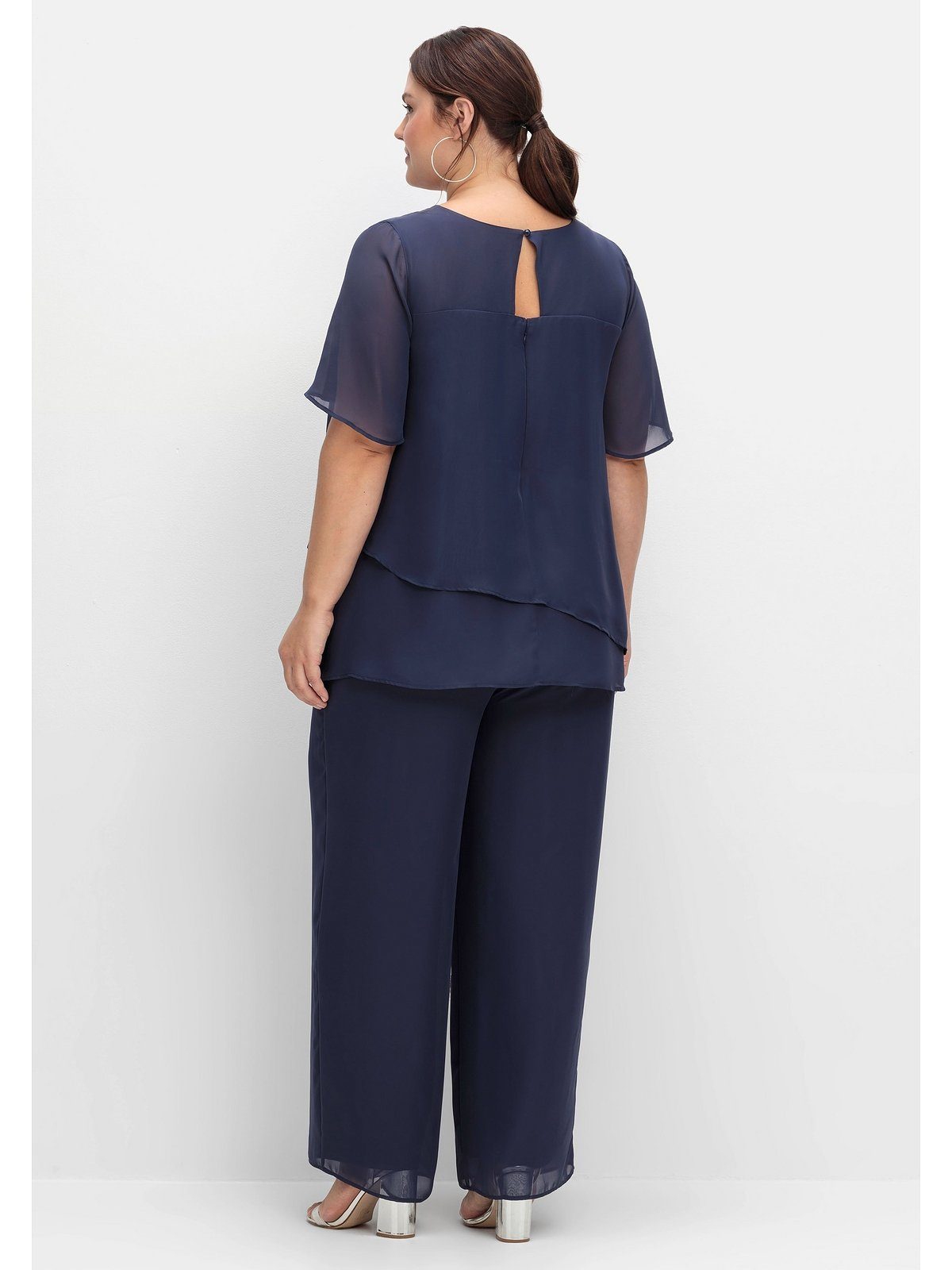Sheego Jumpsuit Große Größen im Lagenlook, mit weitem Bein