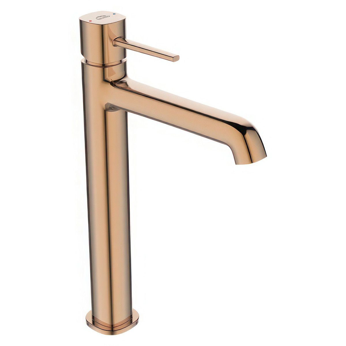 KOLMAN Waschtischarmatur POLA Waschbecken Wasserhahn Hoch Mischbatterie mit Click-Clack in Rosegold