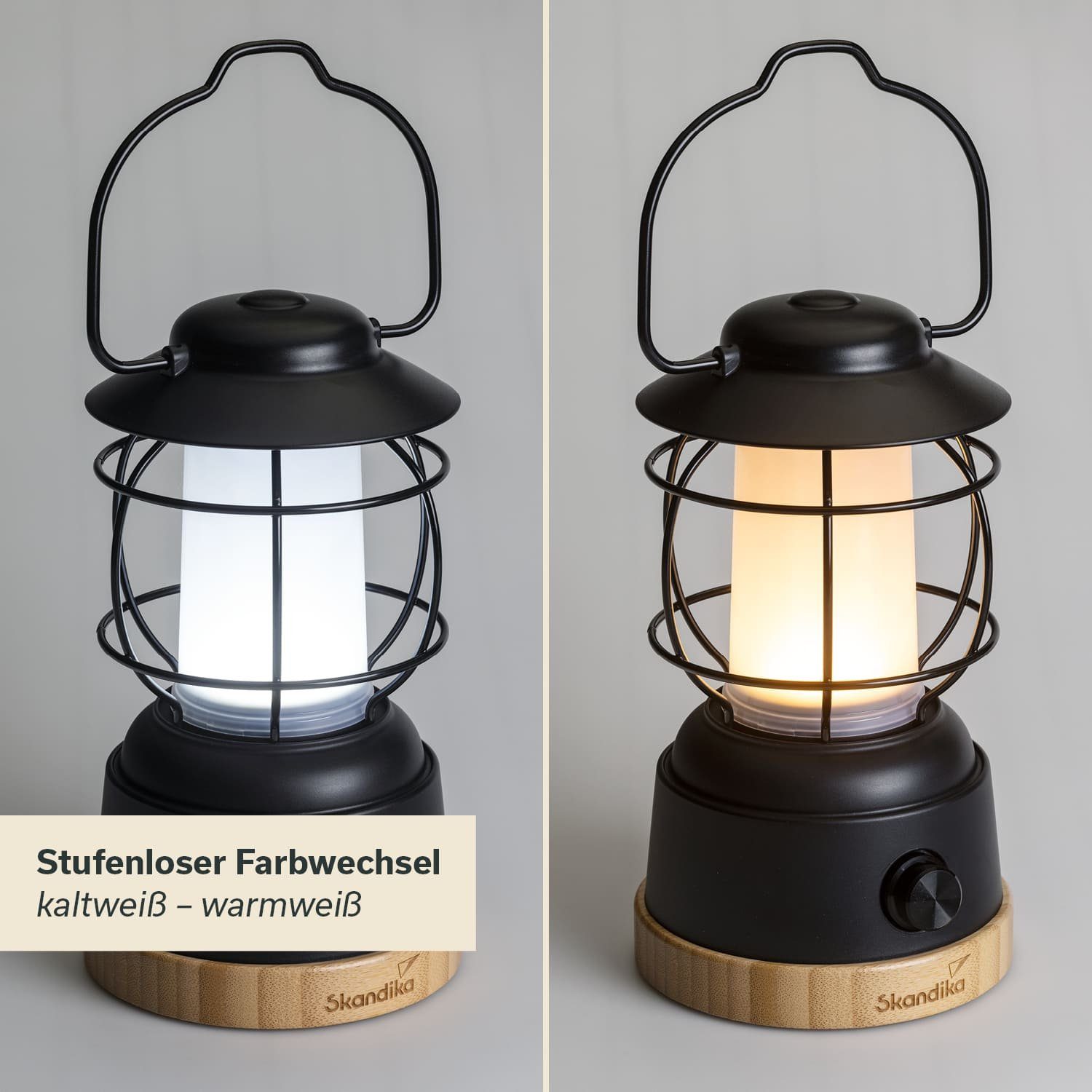 Skandika LED Gartenleuchte, stufenlos dimmbar, USB, günstig online kaufen